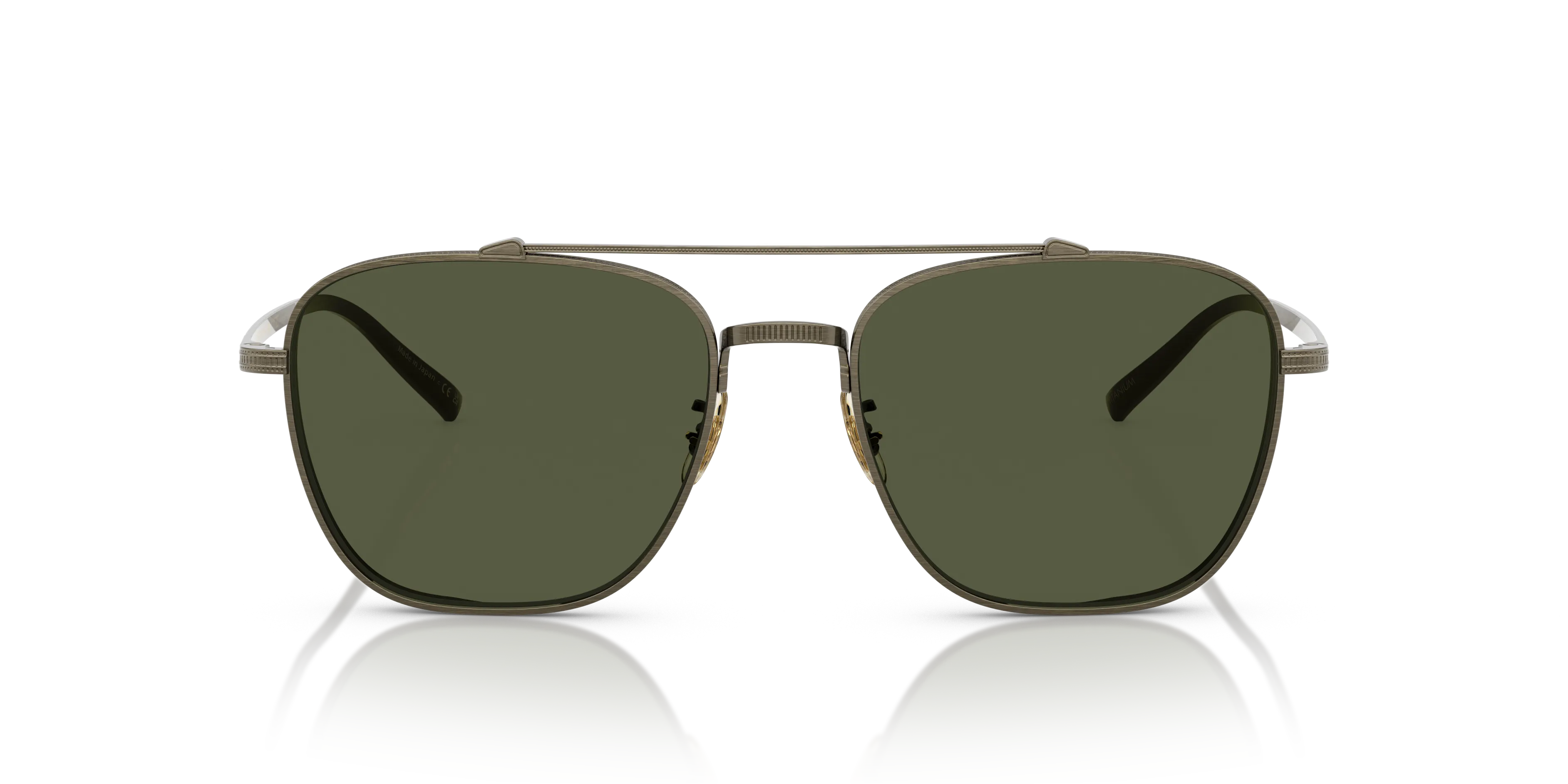 Oliver Peoples OV1349ST AVISON 528452 Occhiali da sole Titanio Oro Verde G15 Pilot Normale - immagine 3