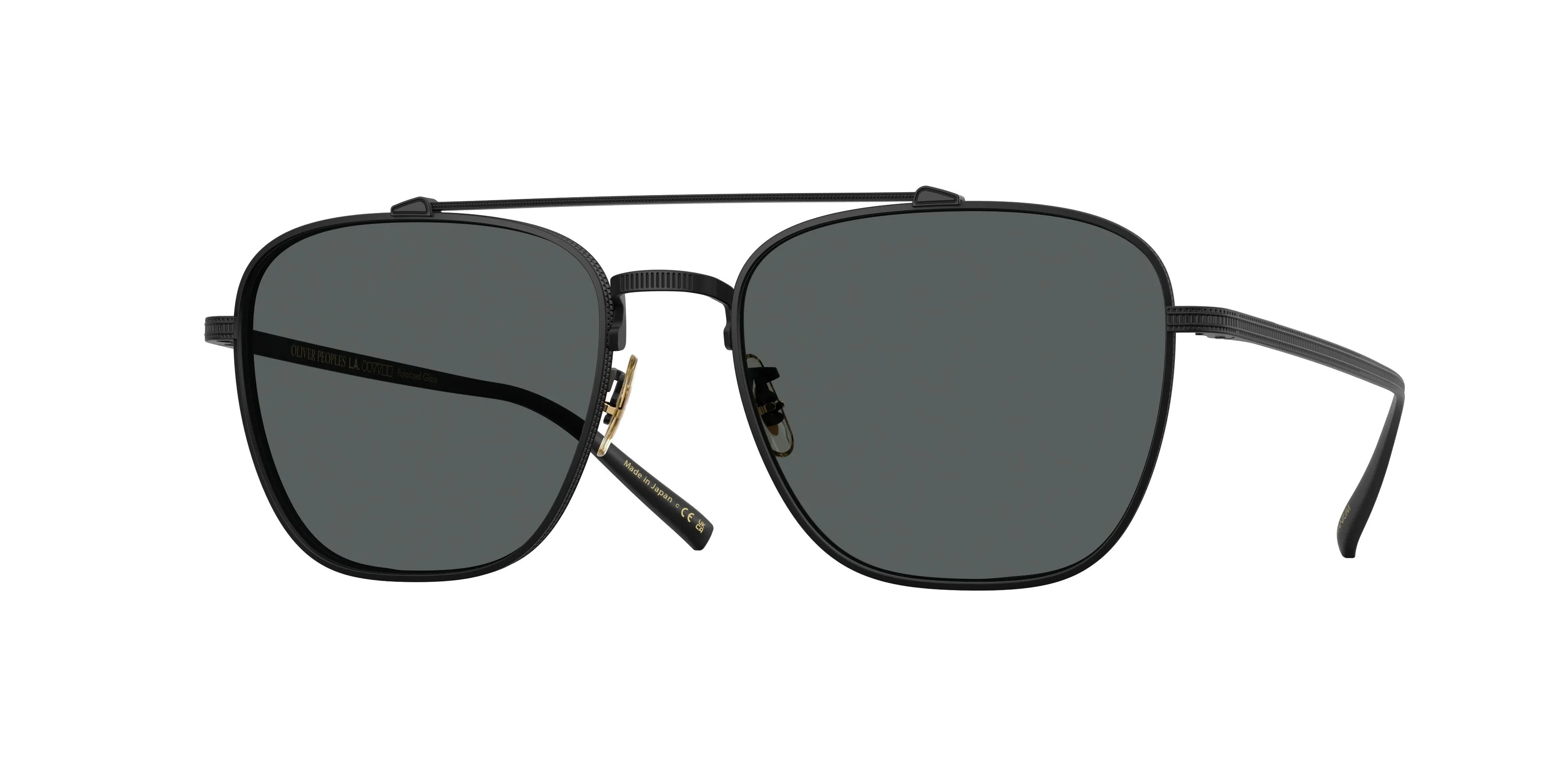Oliver Peoples OV1349ST AVISON 5017P2 Occhiali da sole Titanio Nero Grigio Pilot Polarizzata - immagine 1