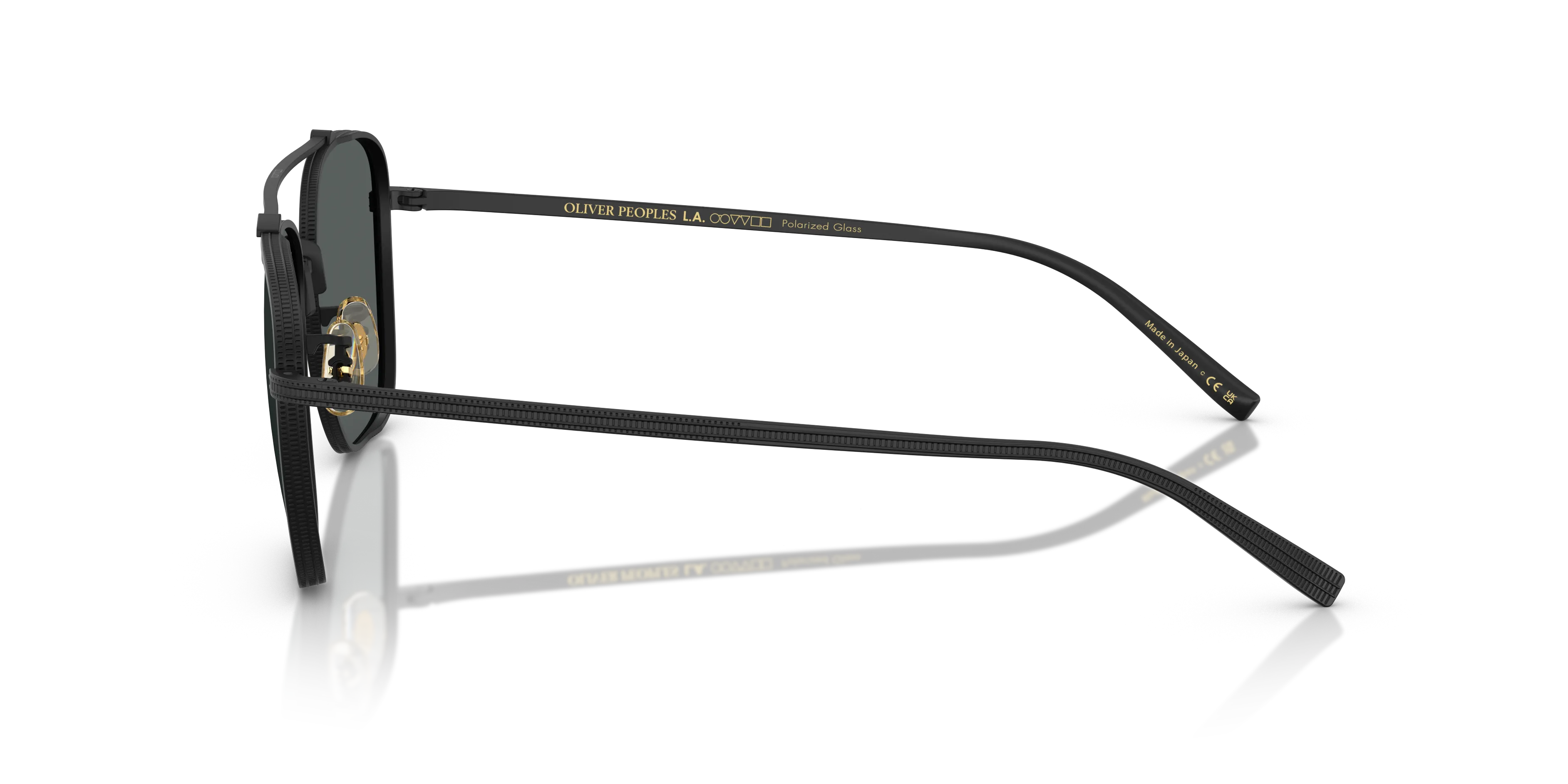 Oliver Peoples OV1349ST AVISON 5017P2 Occhiali da sole Titanio Nero Grigio Pilot Polarizzata - immagine 4