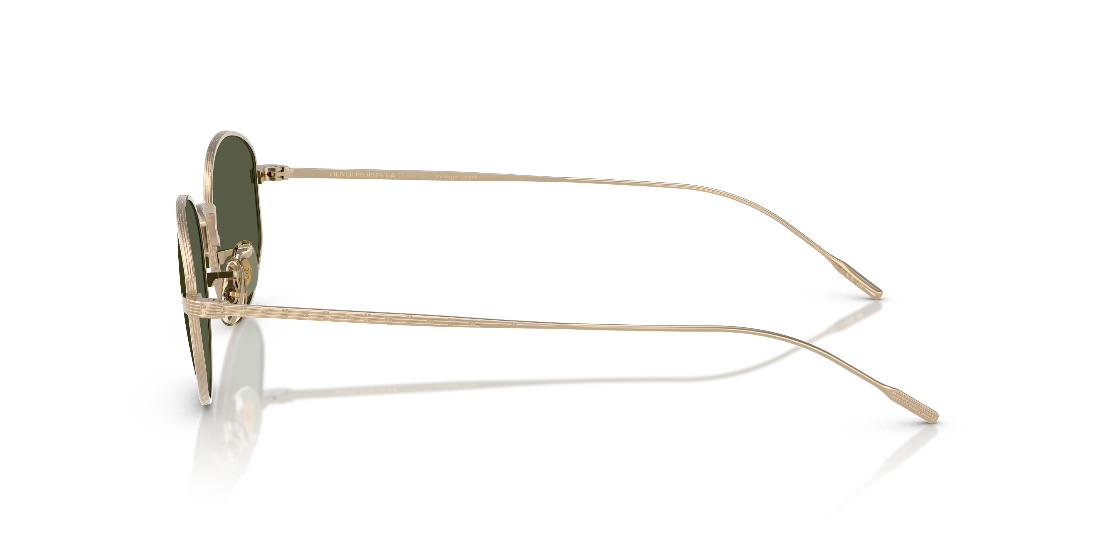 Oliver Peoples OV1347ST ESTRA 5340O8 Occhiali da sole Titanio Oro Verde G15 Rotonda Normale - immagine 4