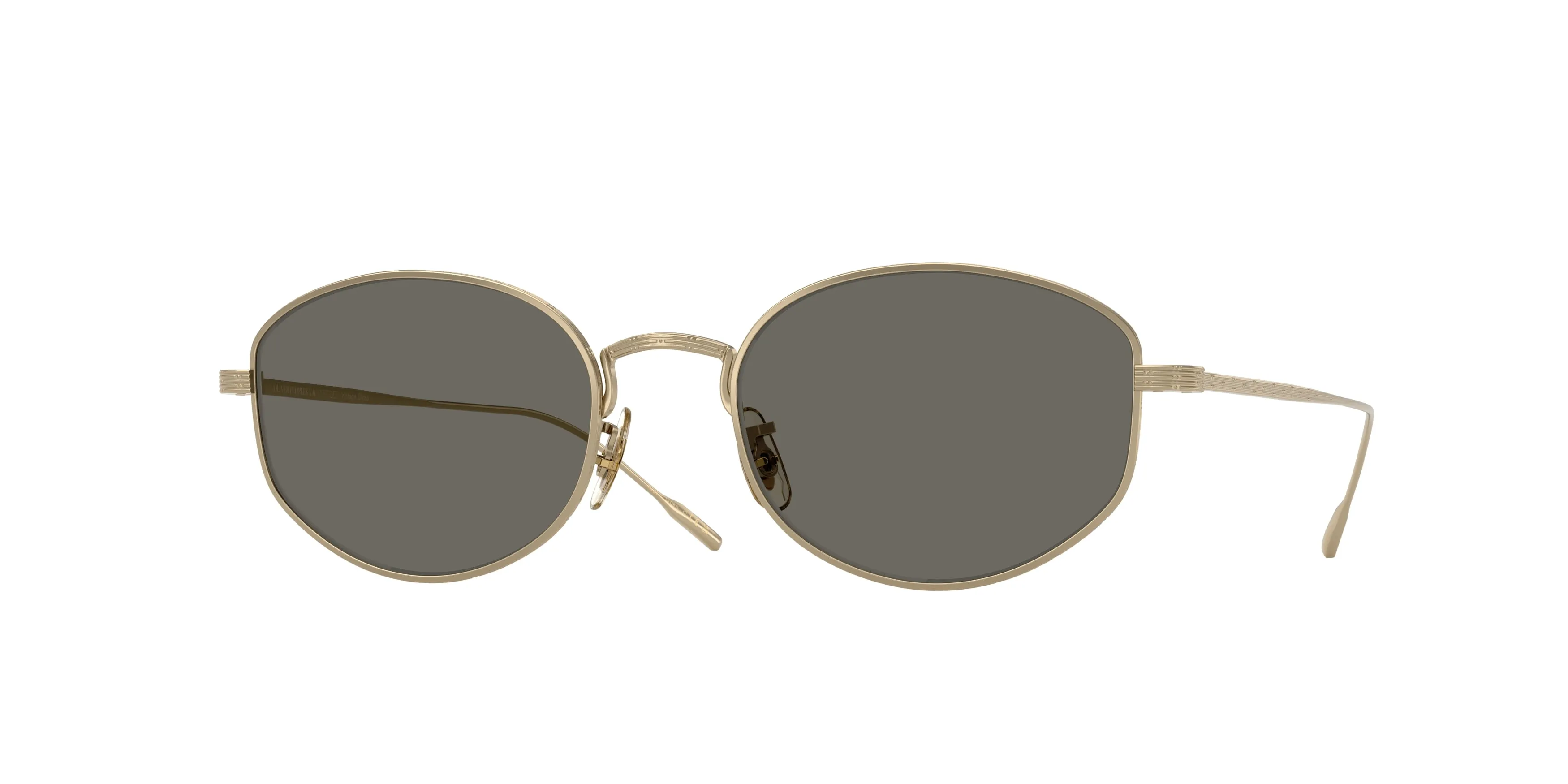 Oliver Peoples OV1347ST ESTRA 5035R5 Occhiali da sole Titanio Oro Grigio Rotonda Normale - immagine 1