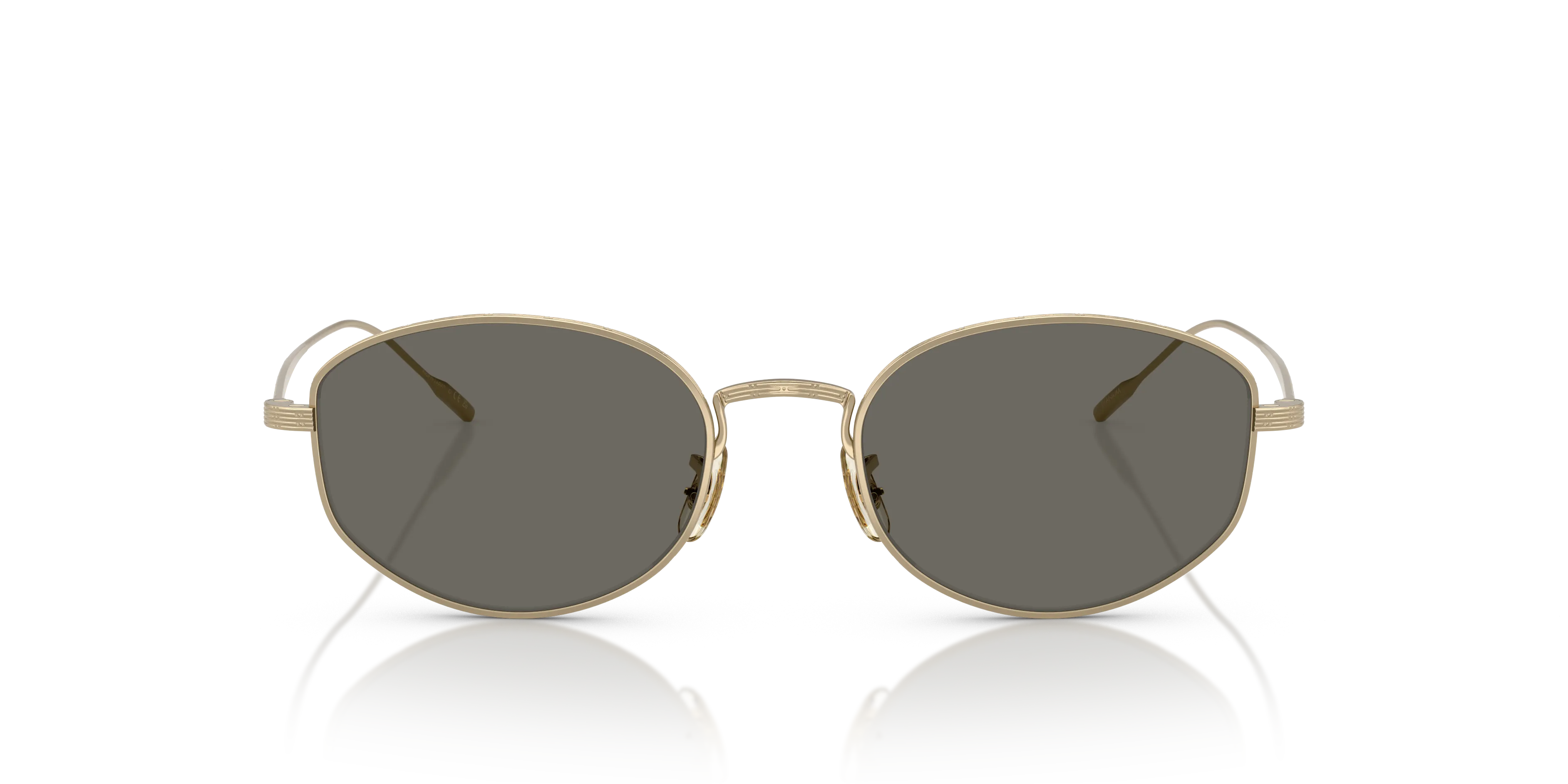 Oliver Peoples OV1347ST ESTRA 5035R5 Occhiali da sole Titanio Oro Grigio Rotonda Normale - immagine 3