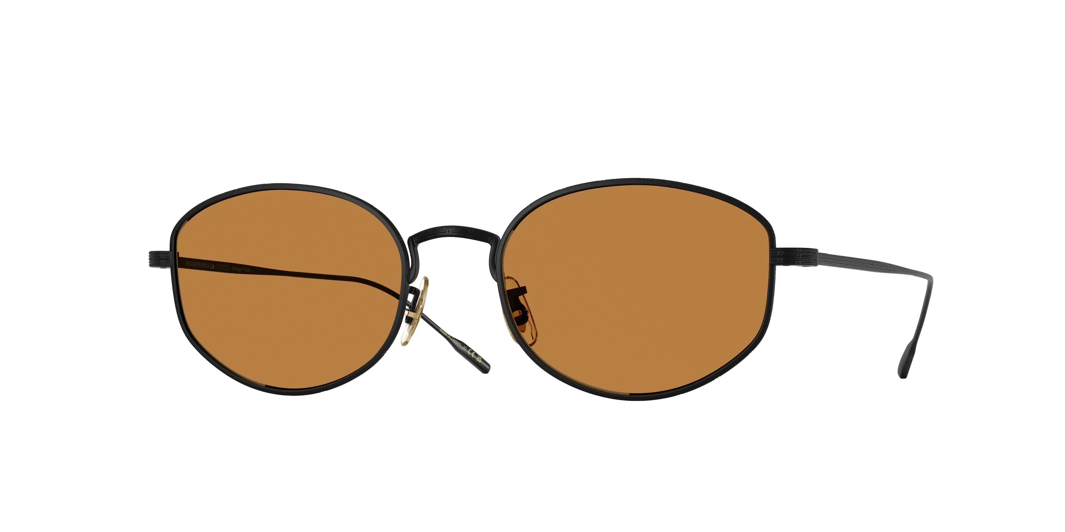 Oliver Peoples OV1347ST ESTRA 501753 Occhiali da sole Titanio Nero Arancione Rotonda Normale - immagine 1