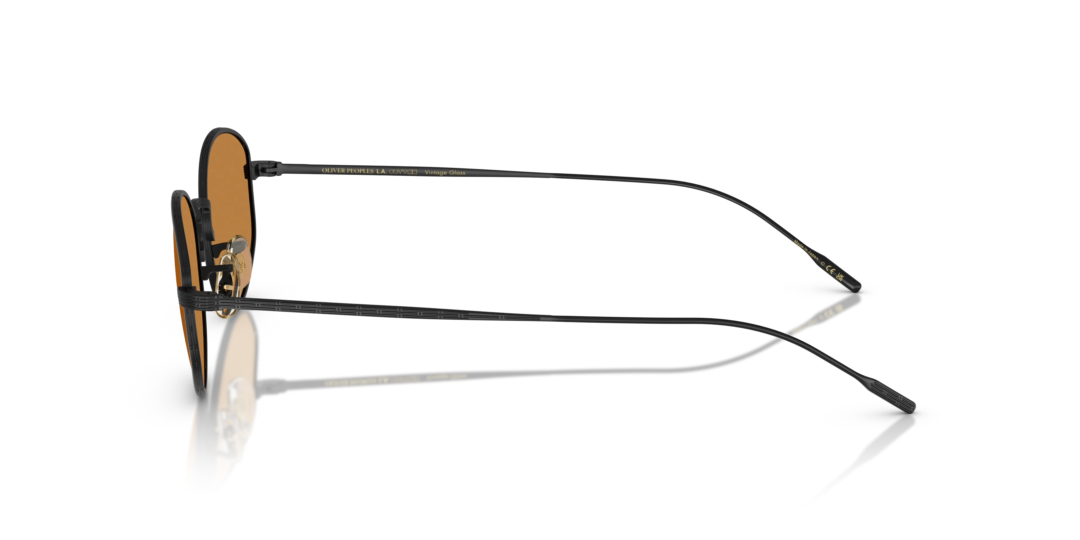 Oliver Peoples OV1347ST ESTRA 501753 Occhiali da sole Titanio Nero Arancione Rotonda Normale - immagine 4