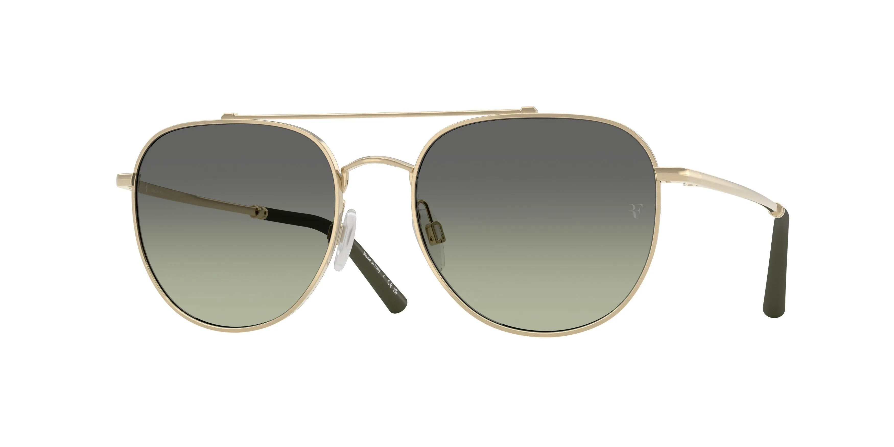 Oliver Peoples OV1346S R-10 52452A Occhiali da sole Metallo Oro Verde Pilot Normale - immagine 1
