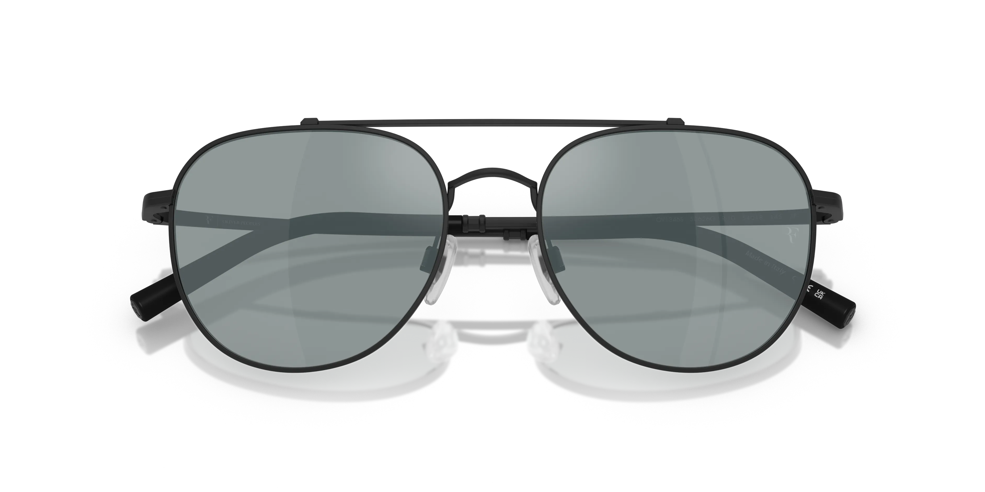 Oliver Peoples OV1346S R-10 50626G Occhiali da sole Metallo Nero Grigio Pilot Polarizzata - immagine 2