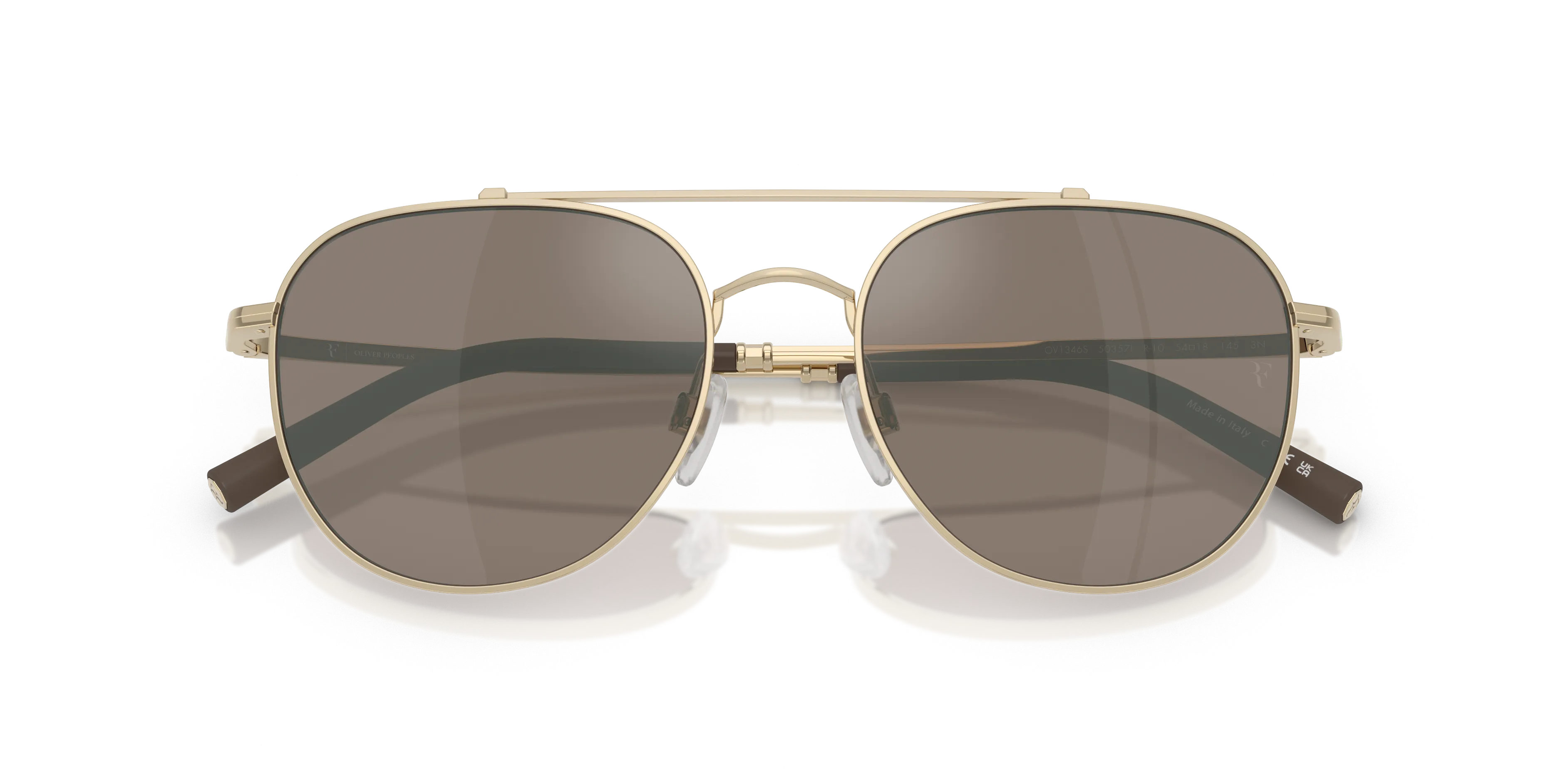 Oliver Peoples OV1346S R-10 50357I Occhiali da sole Metallo Oro Marrone Pilot Normale - immagine 2