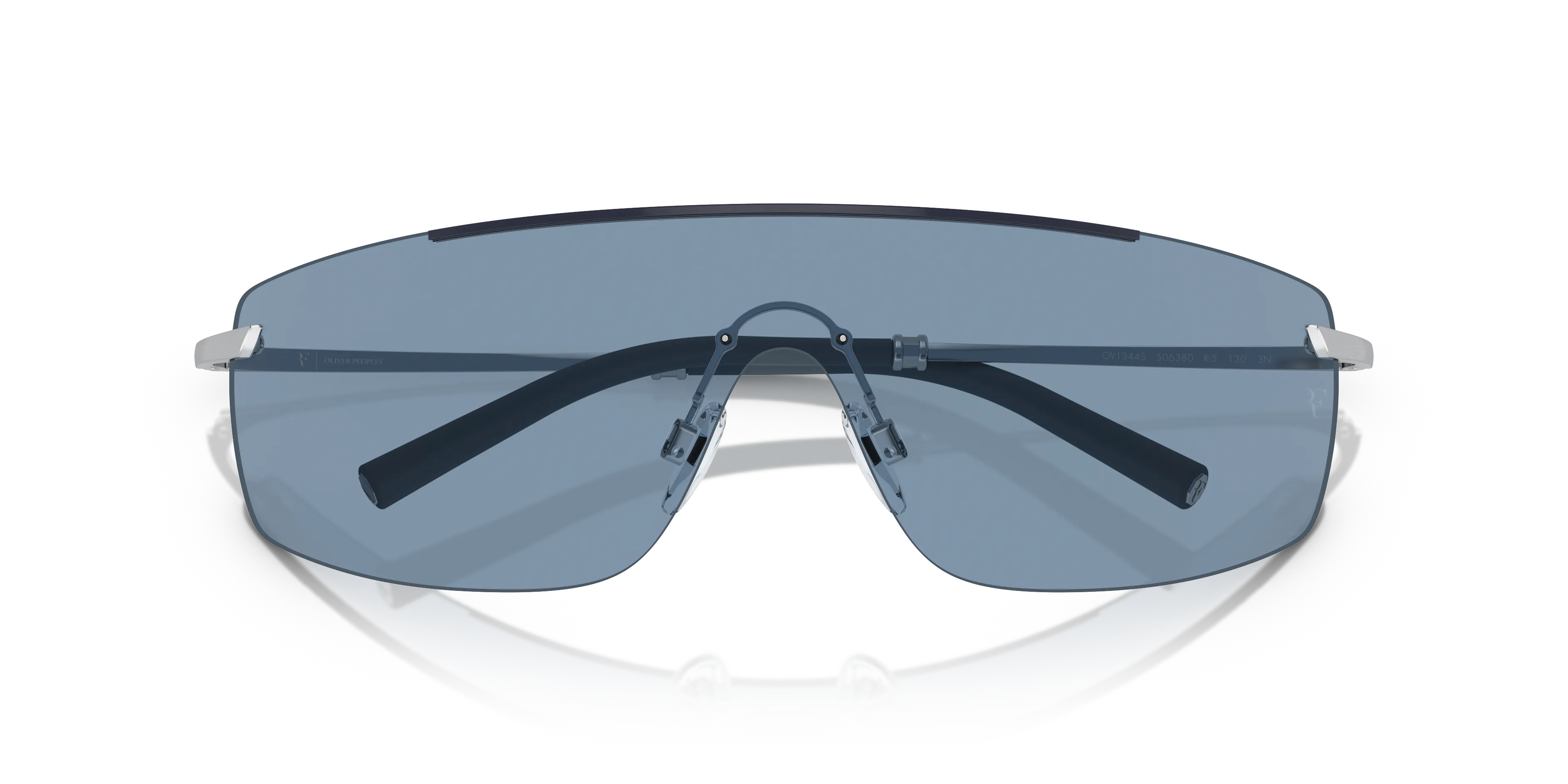 Oliver Peoples OV1344S R-5 506380 Occhiali da sole Metallo Argento Blu Geometrica Normale - immagine 2