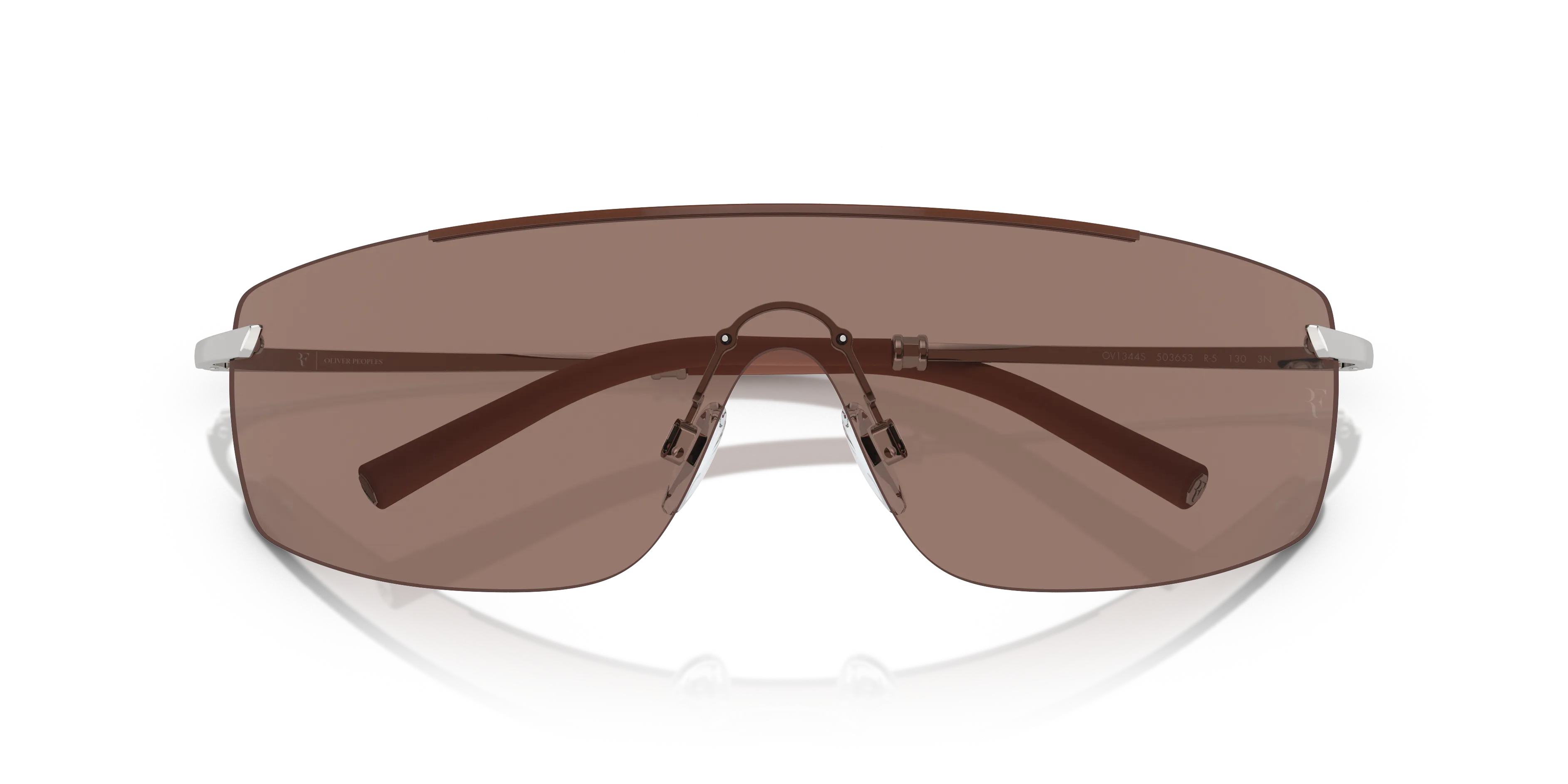 Oliver Peoples OV1344S R-5 503653 Occhiali da sole Metallo Argento Marrone Geometrica Normale - immagine 2