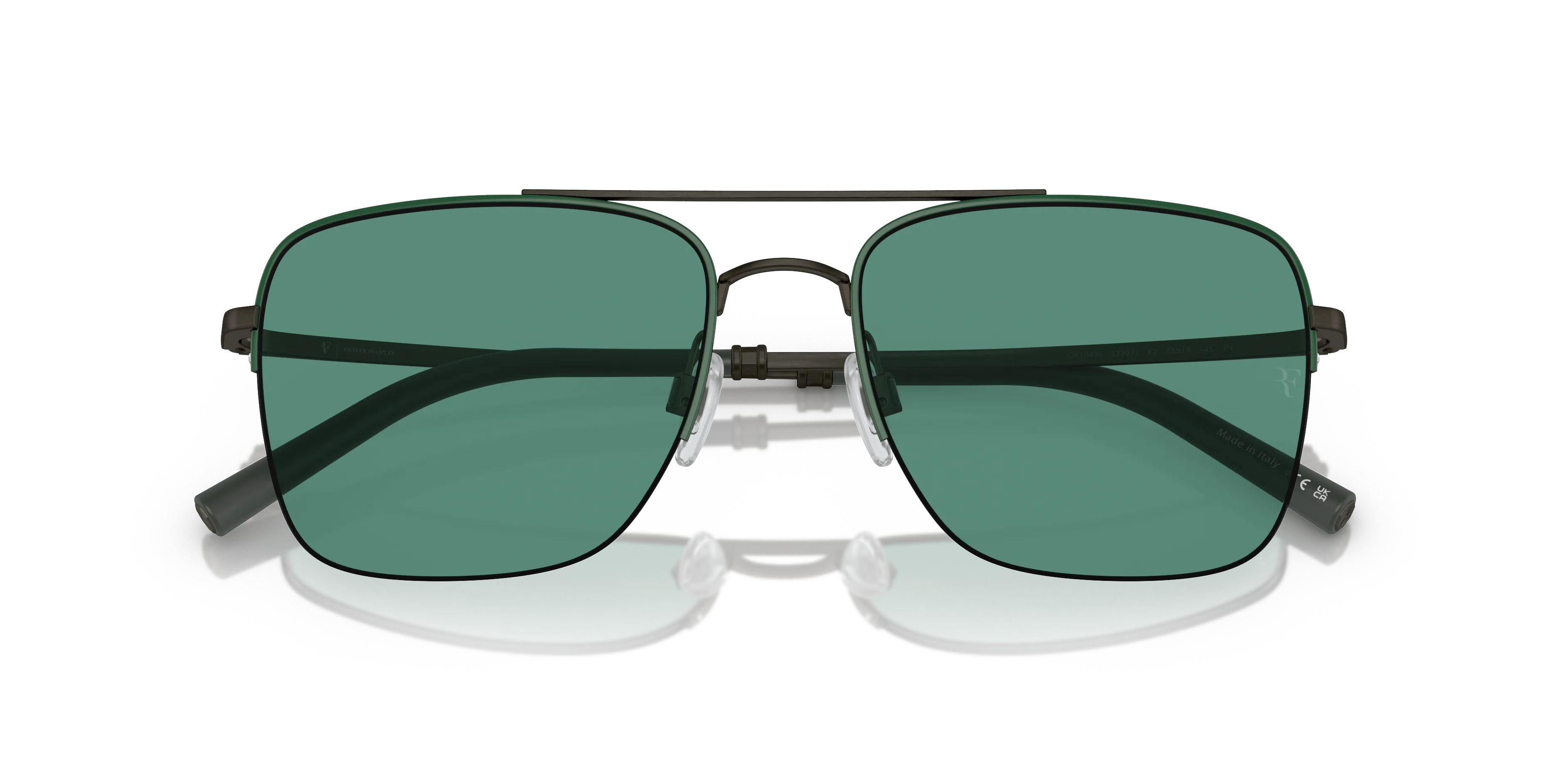 Oliver Peoples OV1343S R-2 533971 Occhiali da sole Metallo Grigio Verde Pilot Normale - immagine 2