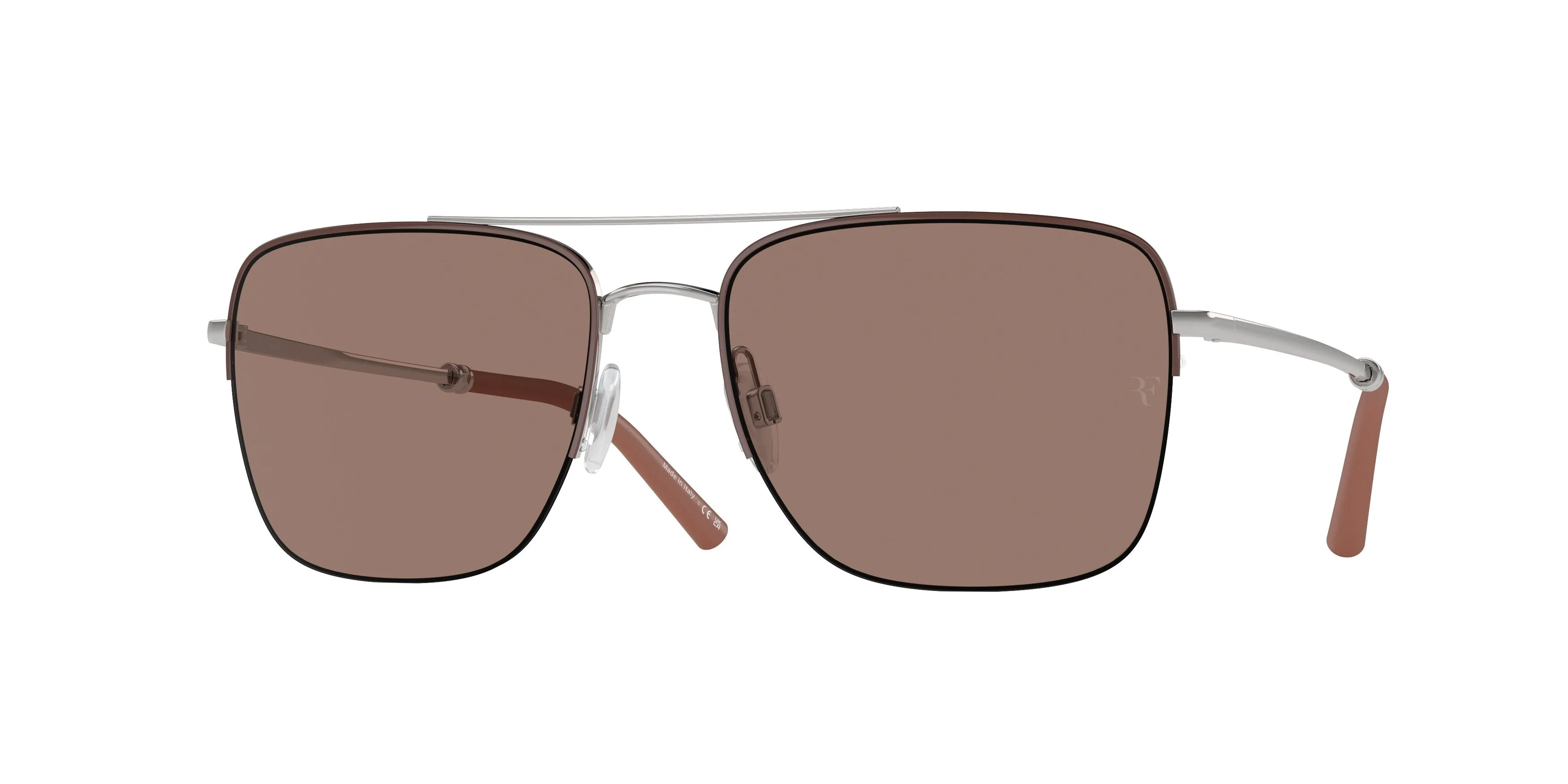 Oliver Peoples OV1343S R-2 503653 Occhiali da sole Metallo Argento Marrone Pilot Normale - immagine 1