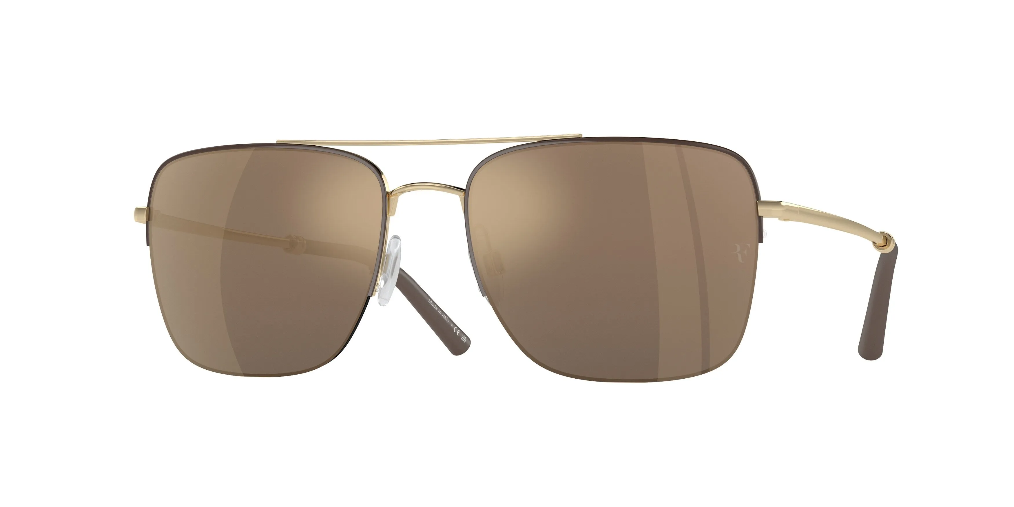 Oliver Peoples OV1343S R-2 50355A Occhiali da sole Metallo Oro Marrone Pilot Normale - immagine 1