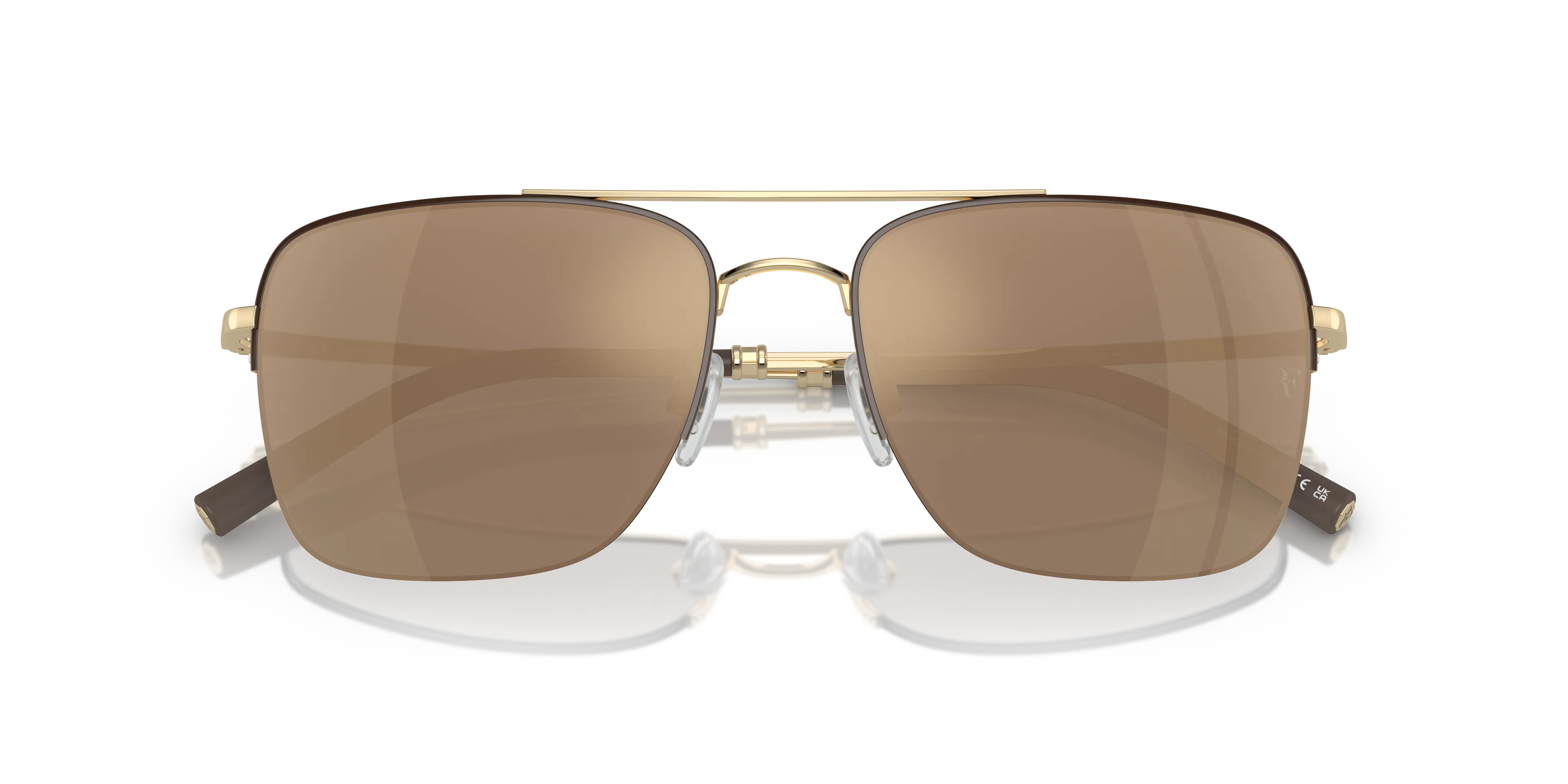 Oliver Peoples OV1343S R-2 50355A Occhiali da sole Metallo Oro Marrone Pilot Normale - immagine 2