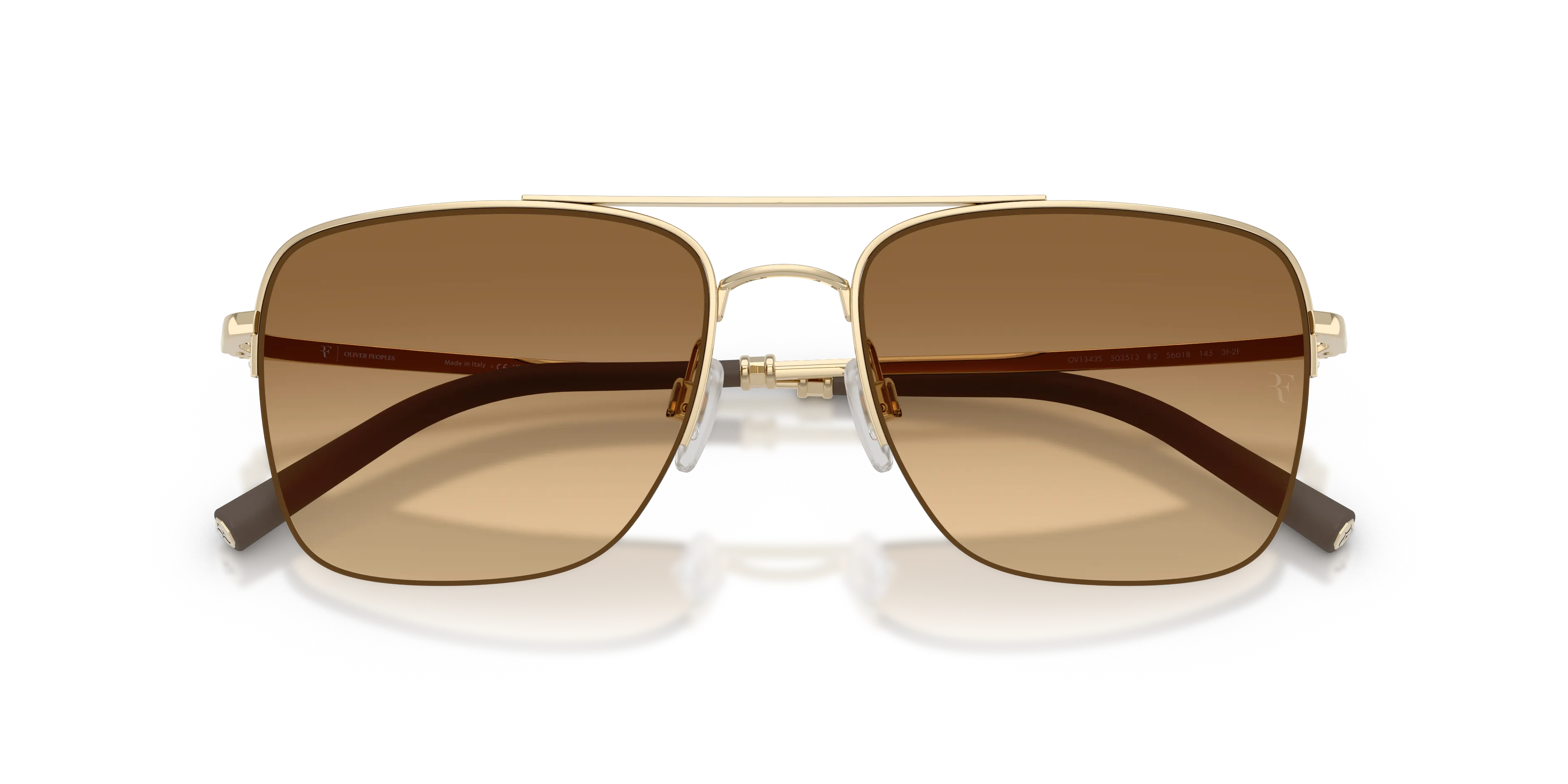 Oliver Peoples OV1343S R-2 503513 Occhiali da sole Metallo Oro Marrone Pilot Fotocromatiche - immagine 2