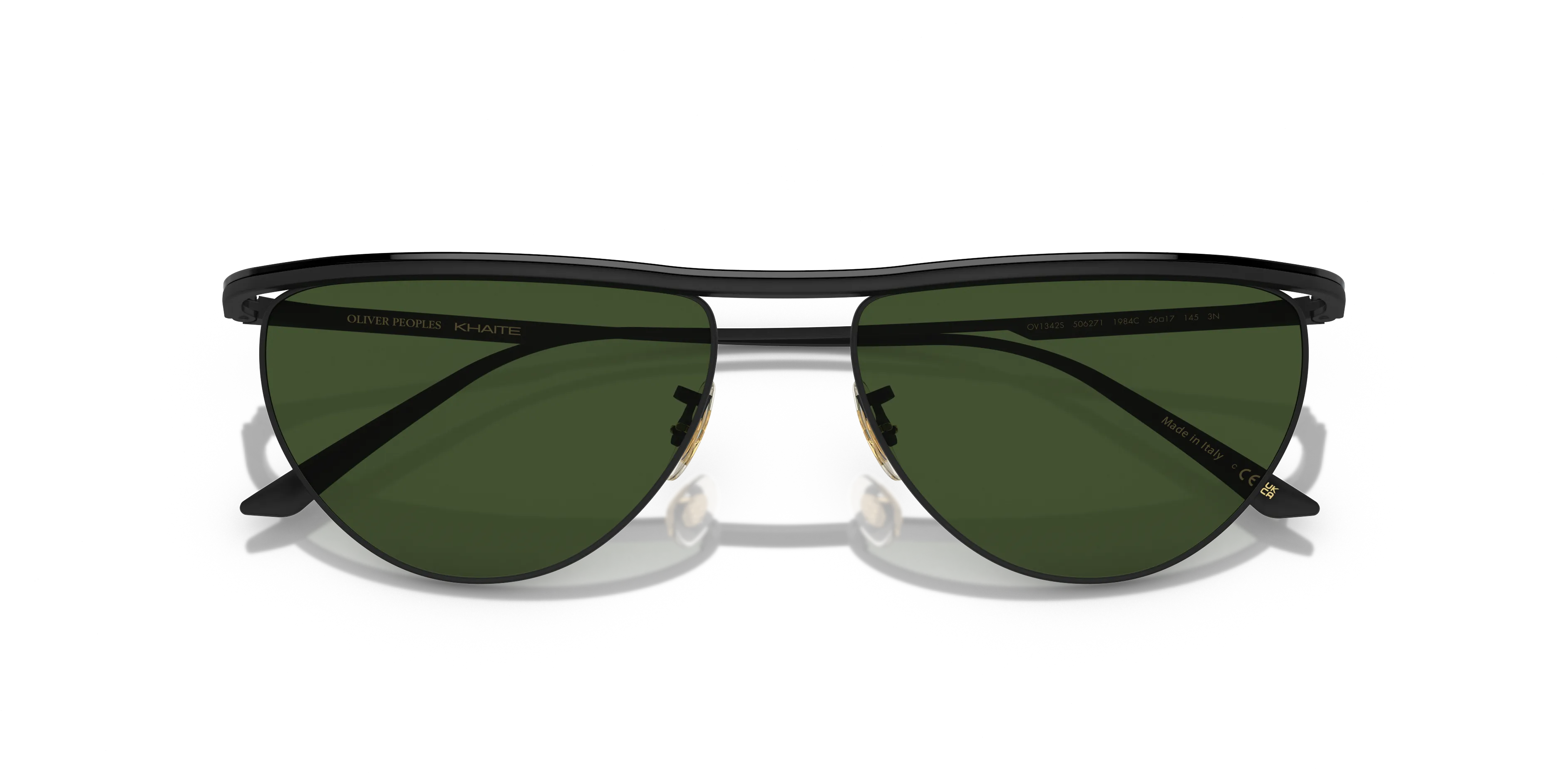 Oliver Peoples OV1342S 1984C 506271 Occhiali da sole Metallo Nero Verde Geometrica Normale - immagine 2