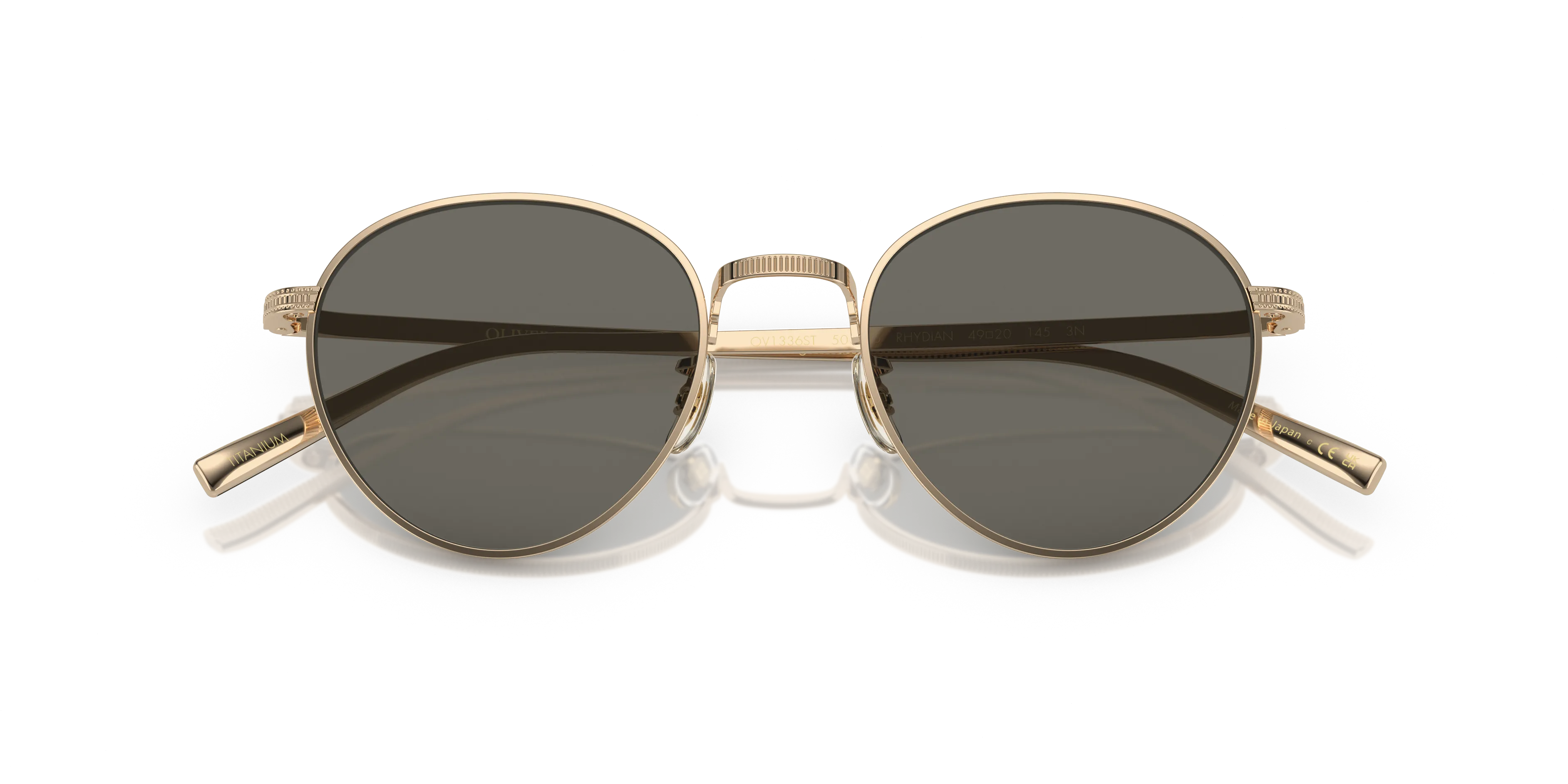 Oliver Peoples OV1336ST RHYDIAN 5035R5 Occhiali da sole Titanio Oro Grigio Pantos Normale - immagine 2