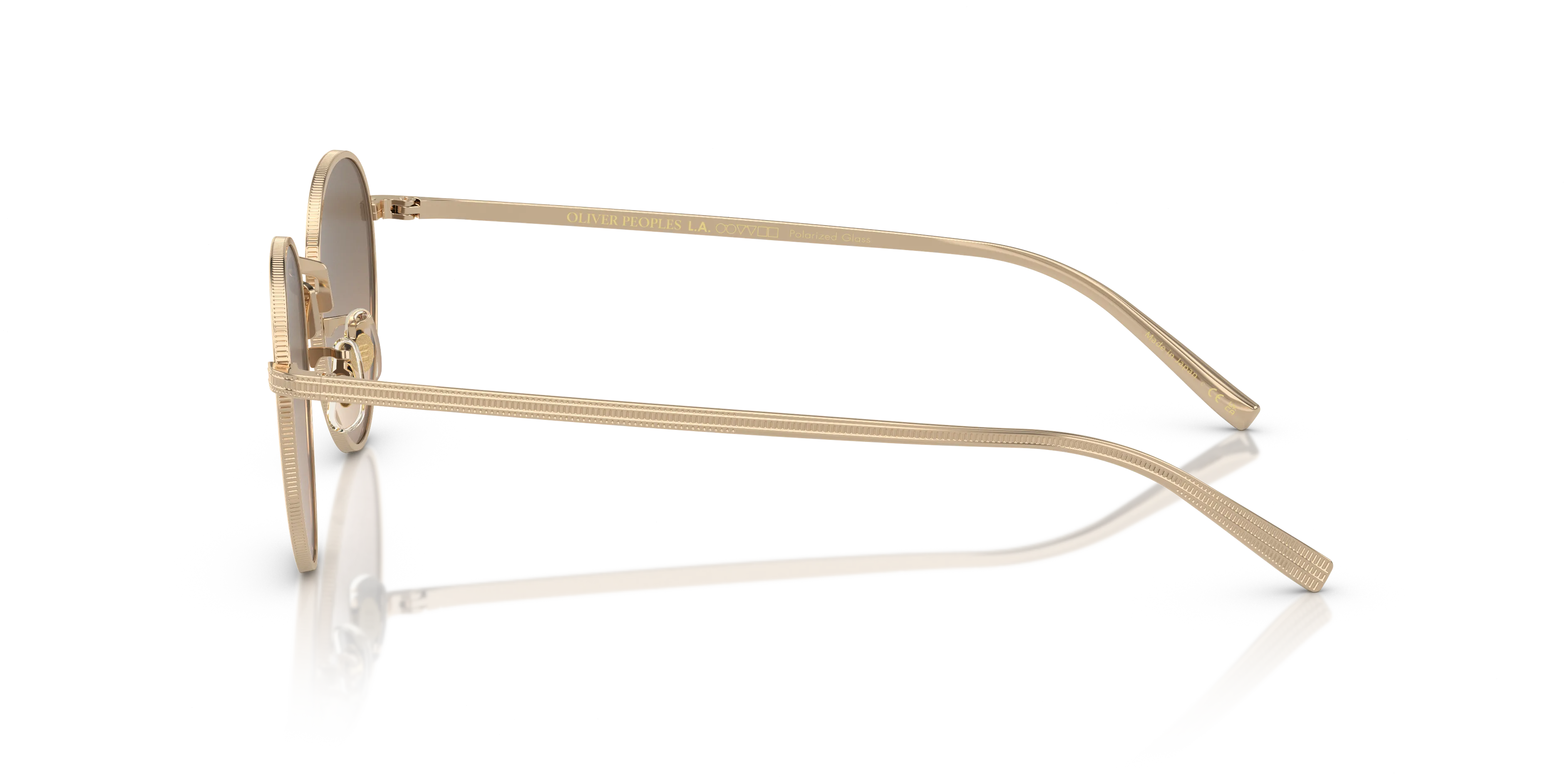 Oliver Peoples OV1336ST RHYDIAN 5035GN Occhiali da sole Titanio Oro Marrone Pantos Polarizzata - immagine 4