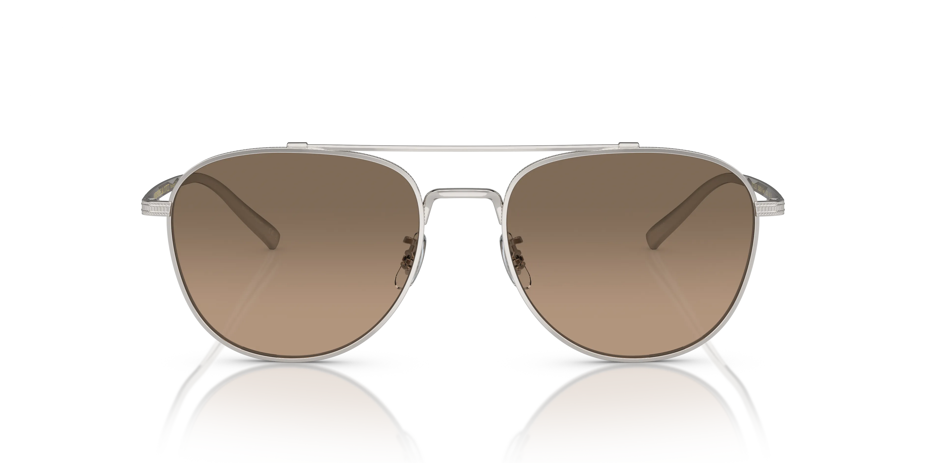 Oliver Peoples OV1335ST RIVETTI 5036GN Occhiali da sole Titanio Argento Marrone Pilot Polarizzata - immagine 3