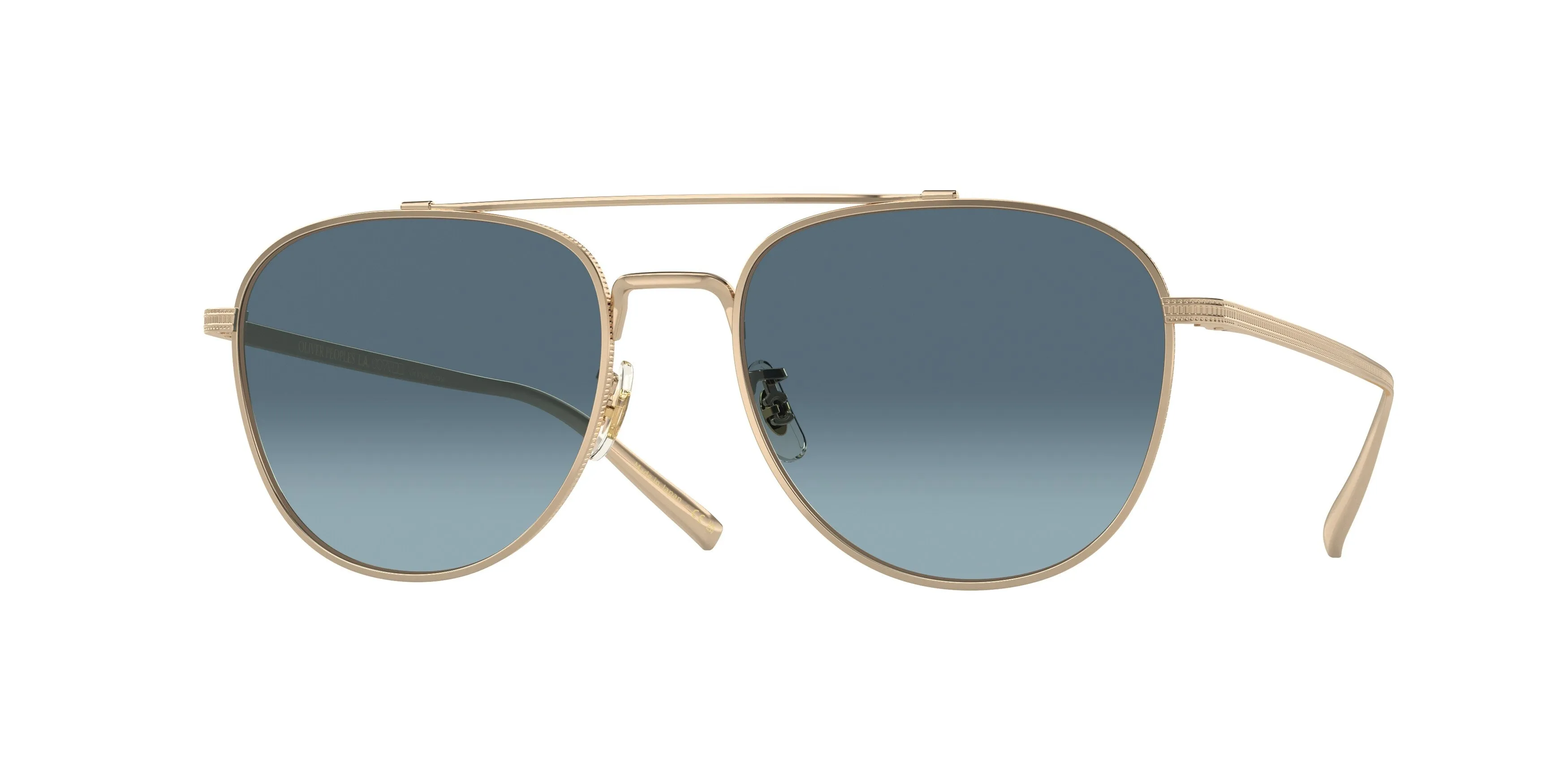 Oliver Peoples OV1335ST RIVETTI 5035Q8 Occhiali da sole Titanio Oro Blu Pilot Normale - immagine 1
