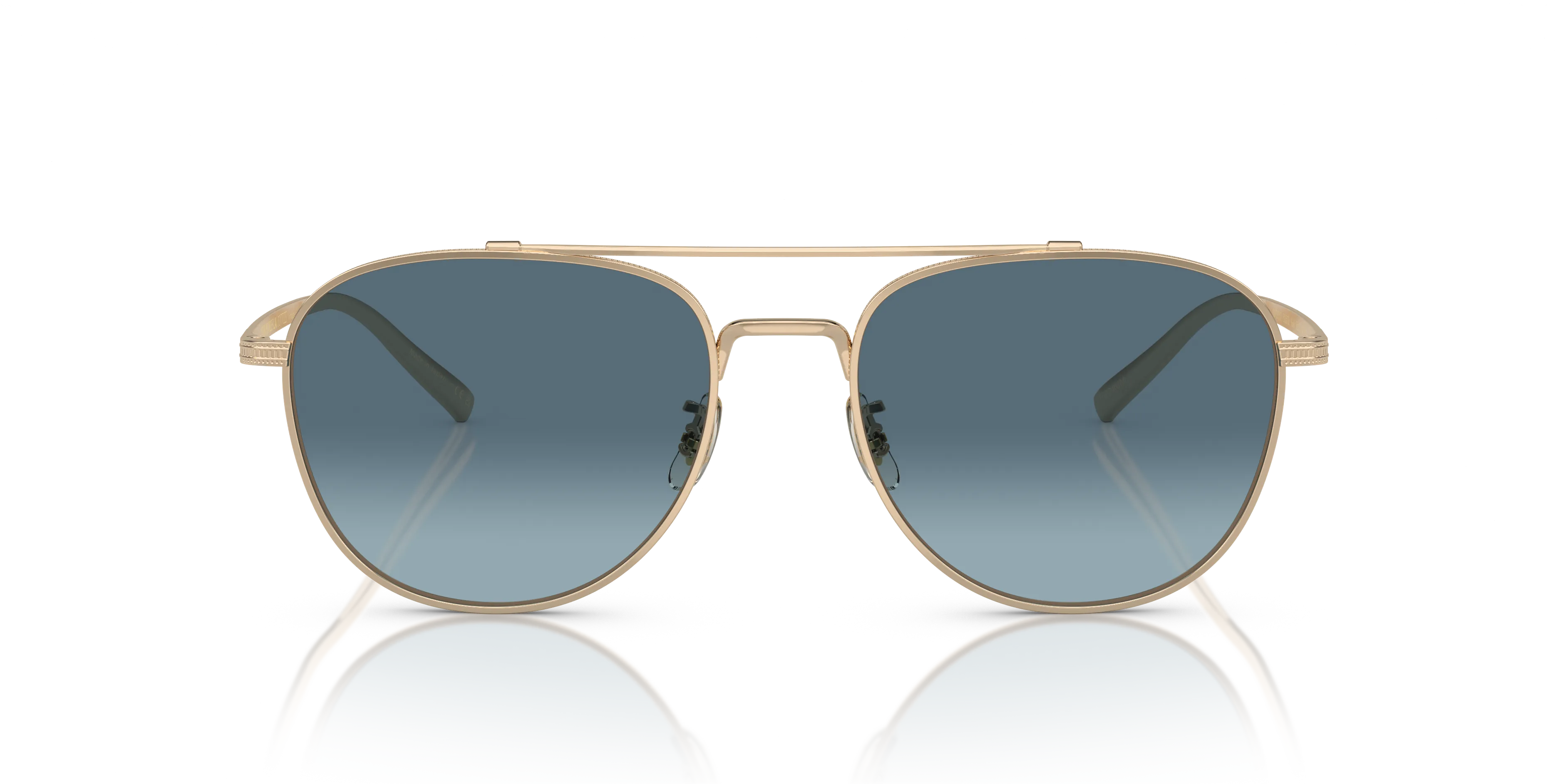 Oliver Peoples OV1335ST RIVETTI 5035Q8 Occhiali da sole Titanio Oro Blu Pilot Normale - immagine 3