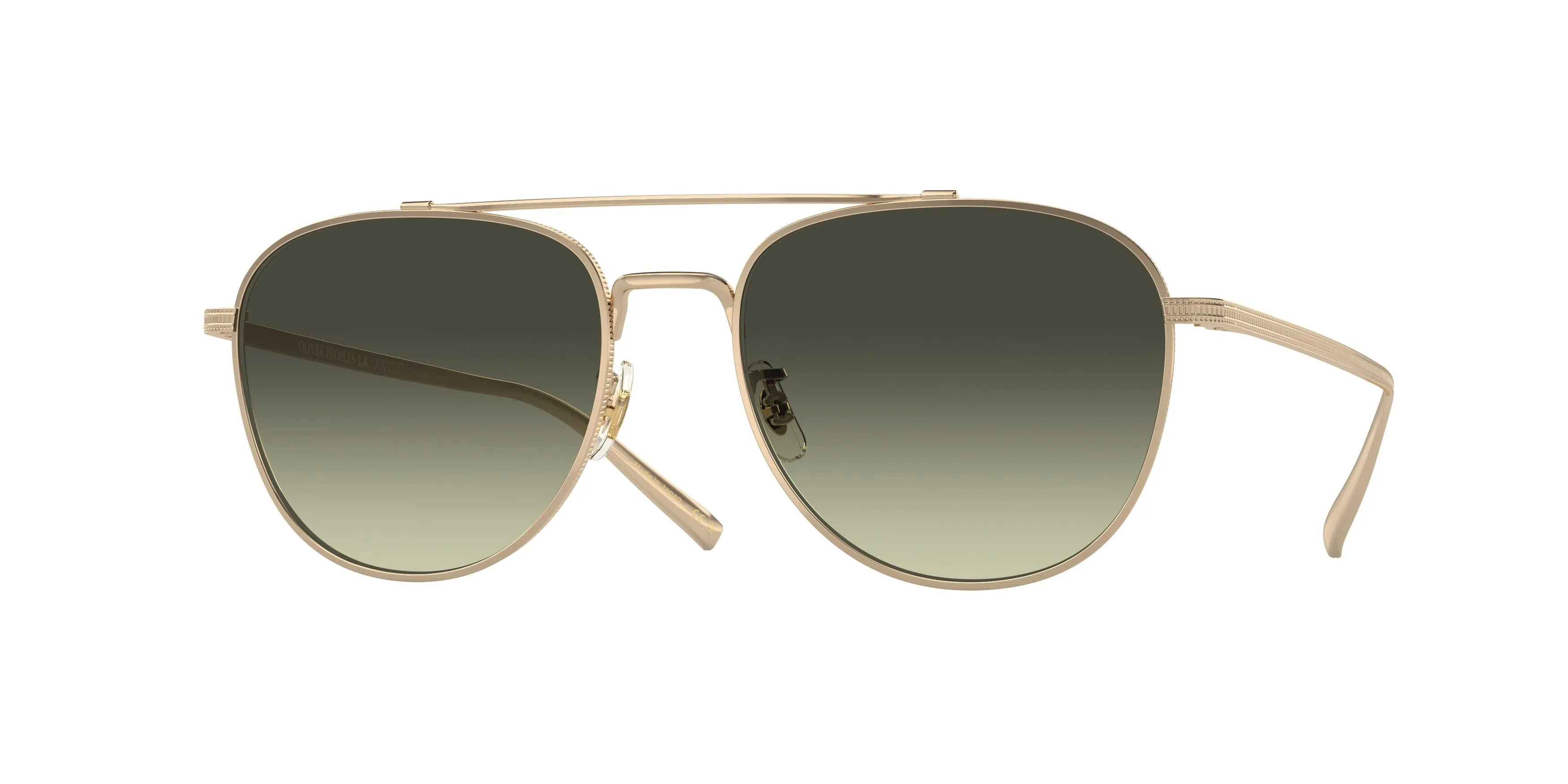 Oliver Peoples OV1335ST RIVETTI 5035BH Occhiali da sole Titanio Oro Verde G15 Pilot Normale - immagine 1