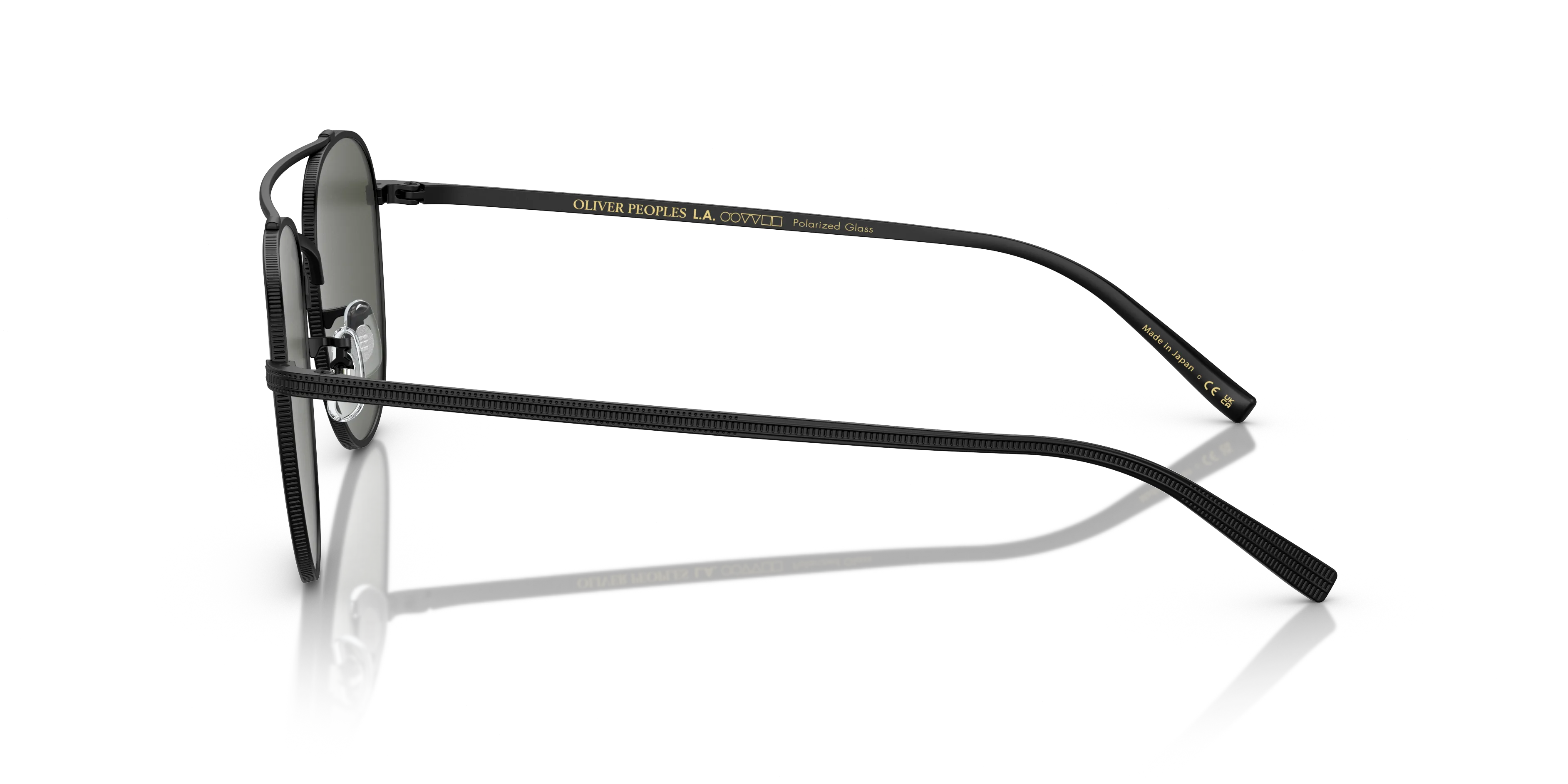 Oliver Peoples OV1335ST RIVETTI 5017P1 Occhiali da sole Titanio Nero Verde G15 Pilot Polarizzata - immagine 4