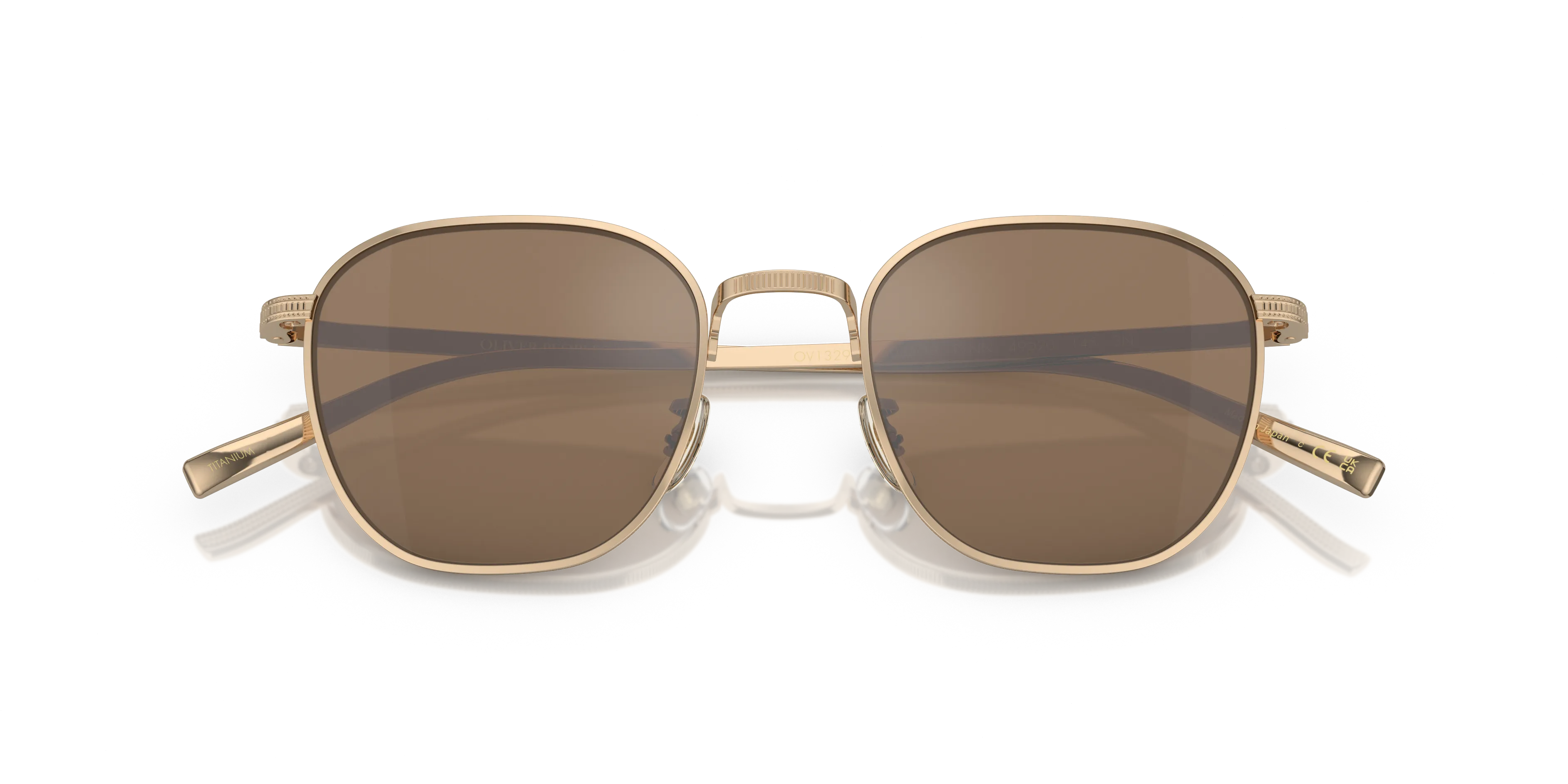 Oliver Peoples OV1329ST RYNN 5035G8 Occhiali da sole Titanio Oro Arancione Squadrata Normale - immagine 2