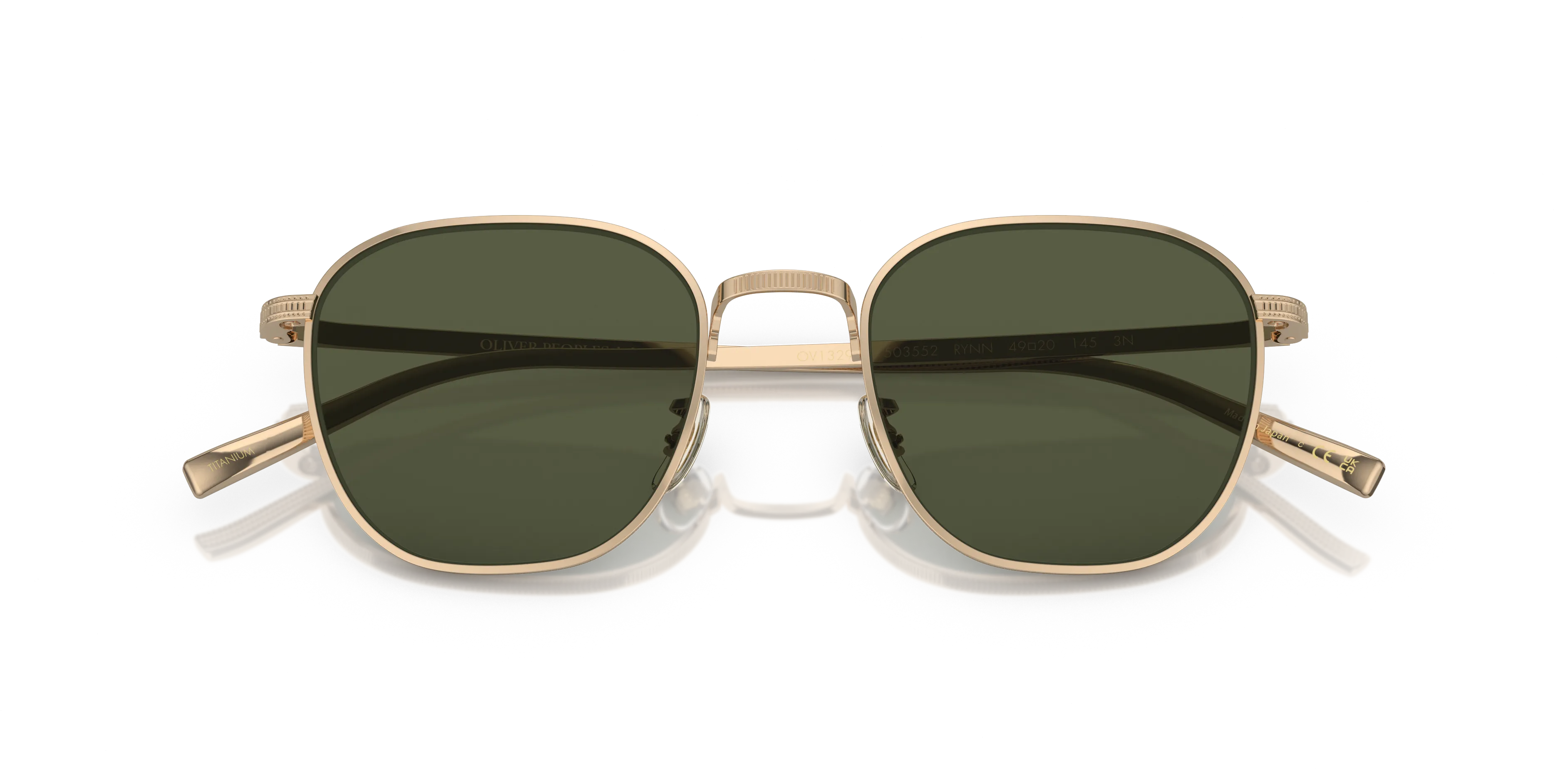 Oliver Peoples OV1329ST RYNN 503552 Occhiali da sole Titanio Oro Verde G15 Squadrata Normale - immagine 2