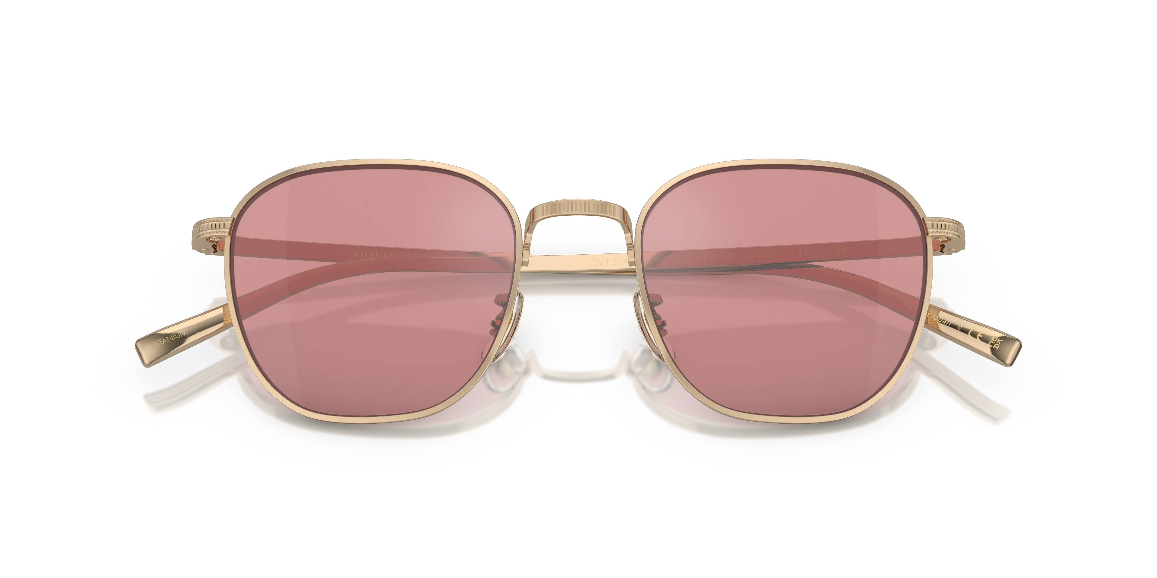Oliver Peoples OV1329ST RYNN 50353E Occhiali da sole Titanio Oro Viola Squadrata Fotocromatiche - immagine 2