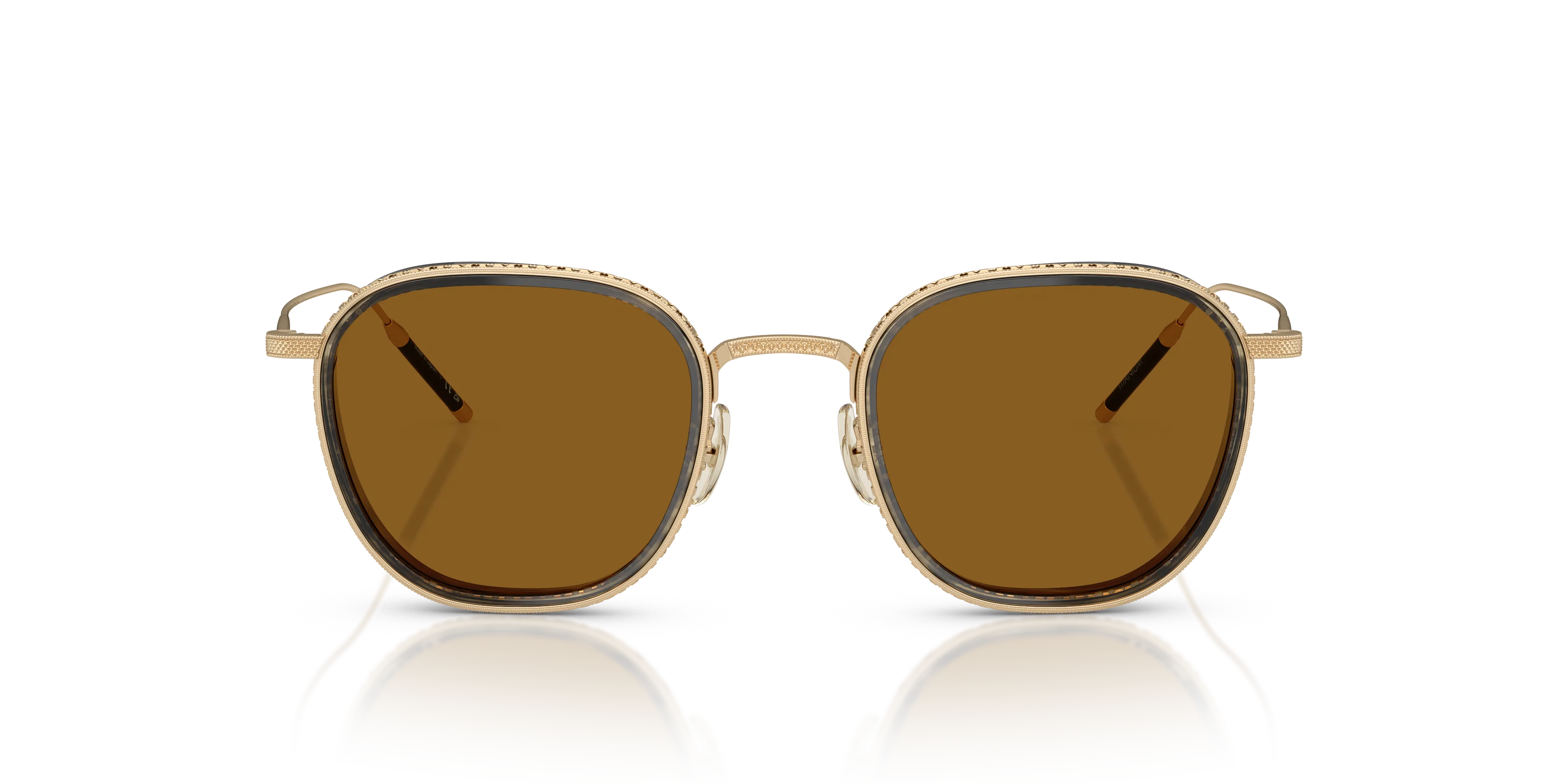 Oliver Peoples OV1321ST TK-9 SUN 526453 Occhiali da sole Titanio Oro Marrone Squadrata Normale - immagine 3