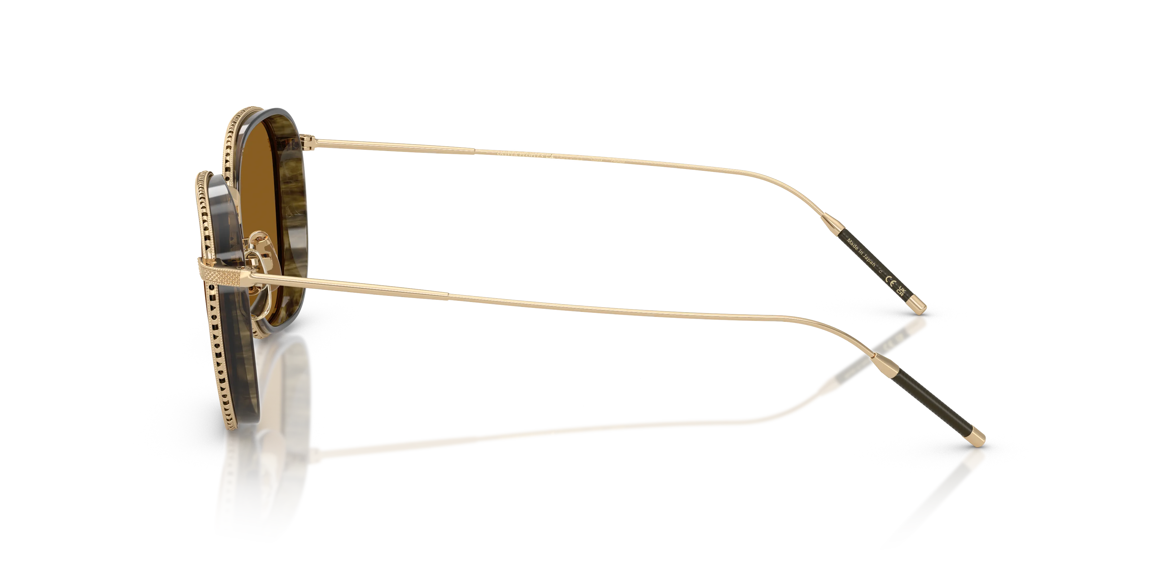 Oliver Peoples OV1321ST TK-9 SUN 526453 Occhiali da sole Titanio Oro Marrone Squadrata Normale - immagine 4