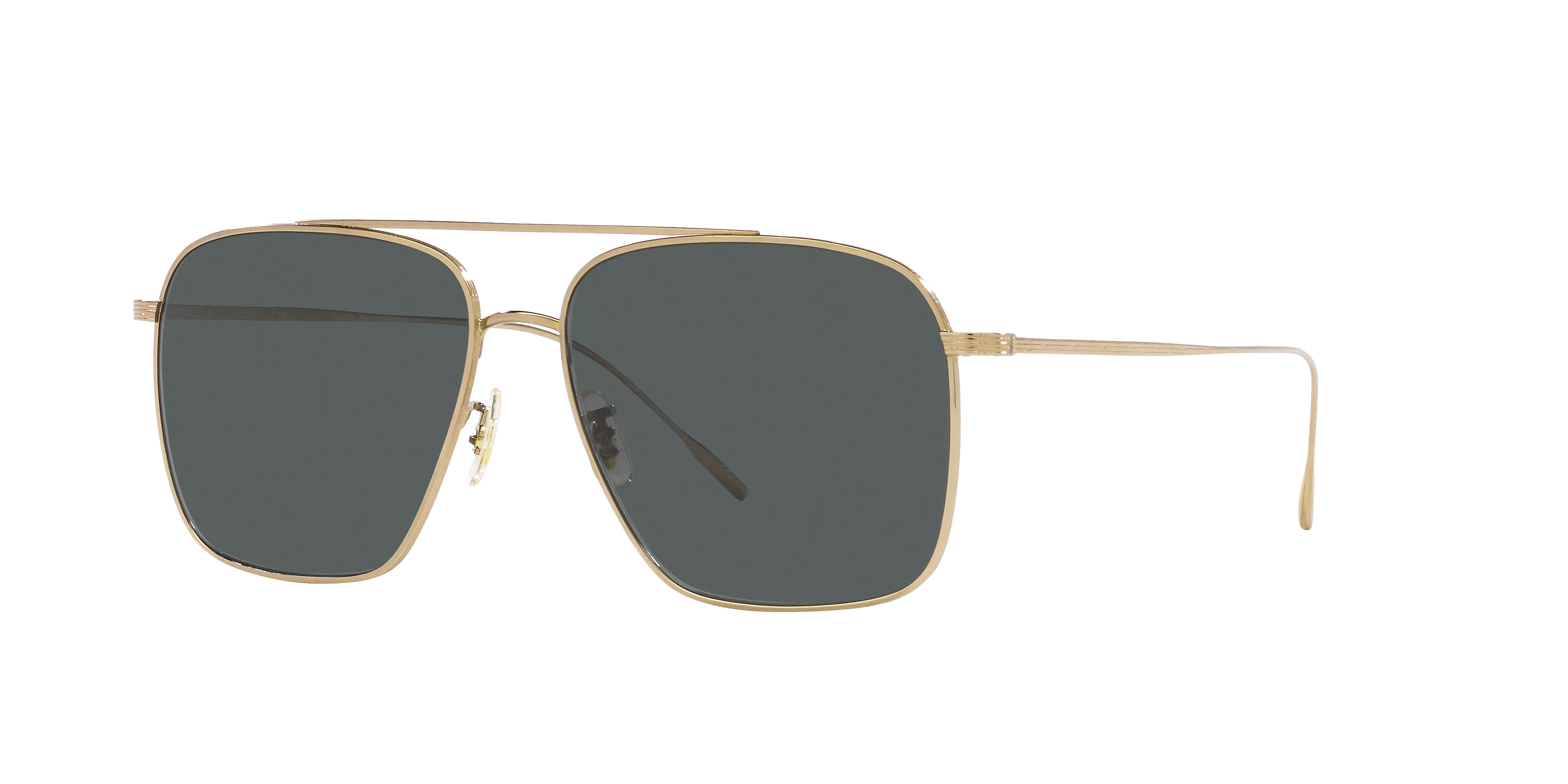 Oliver Peoples OV1320ST DRESNER 5292P2 Occhiali da sole Titanio Oro Grigio Pilot Polarizzata - immagine 1