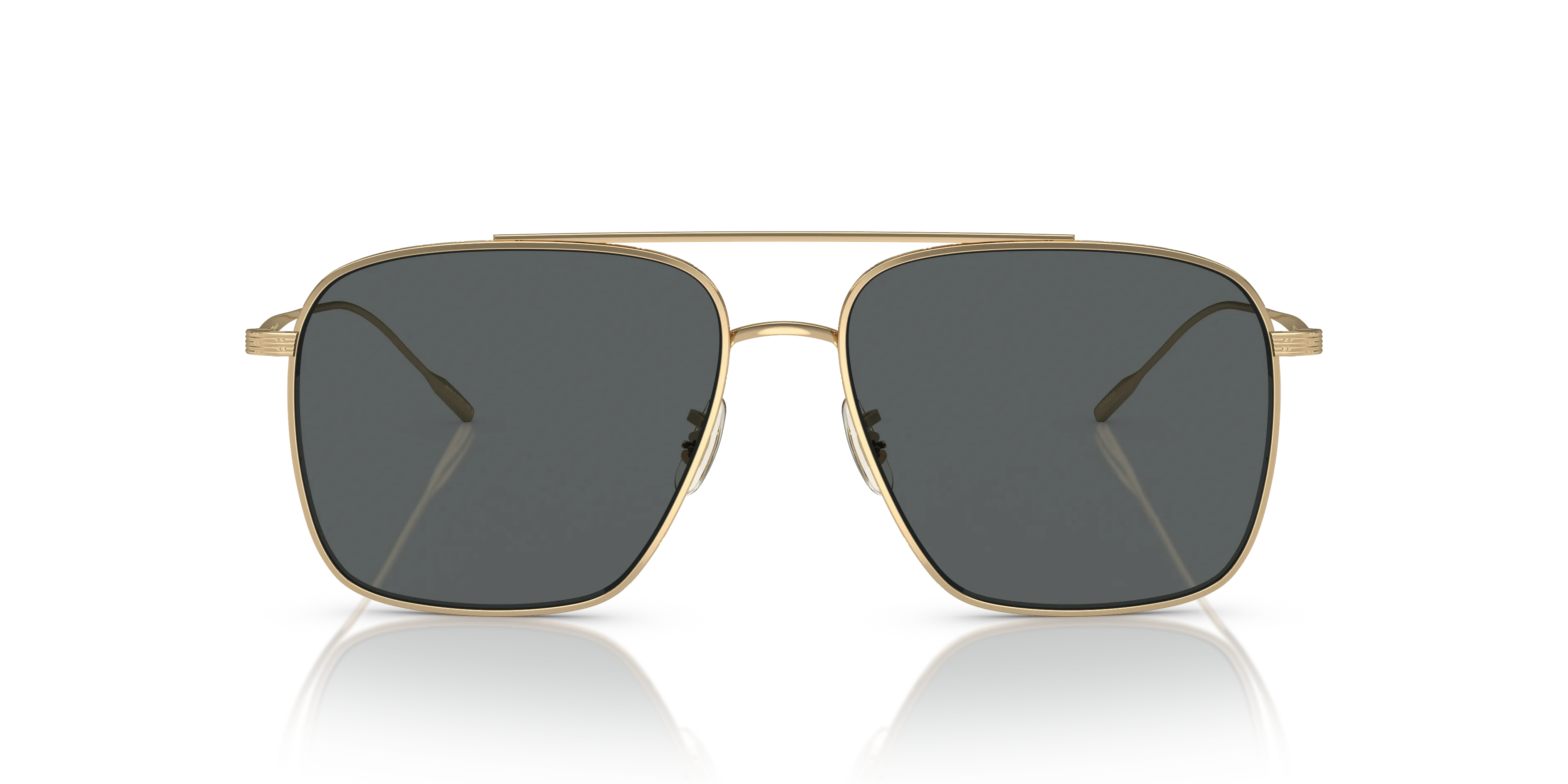 Oliver Peoples OV1320ST DRESNER 5292P2 Occhiali da sole Titanio Oro Grigio Pilot Polarizzata - immagine 3