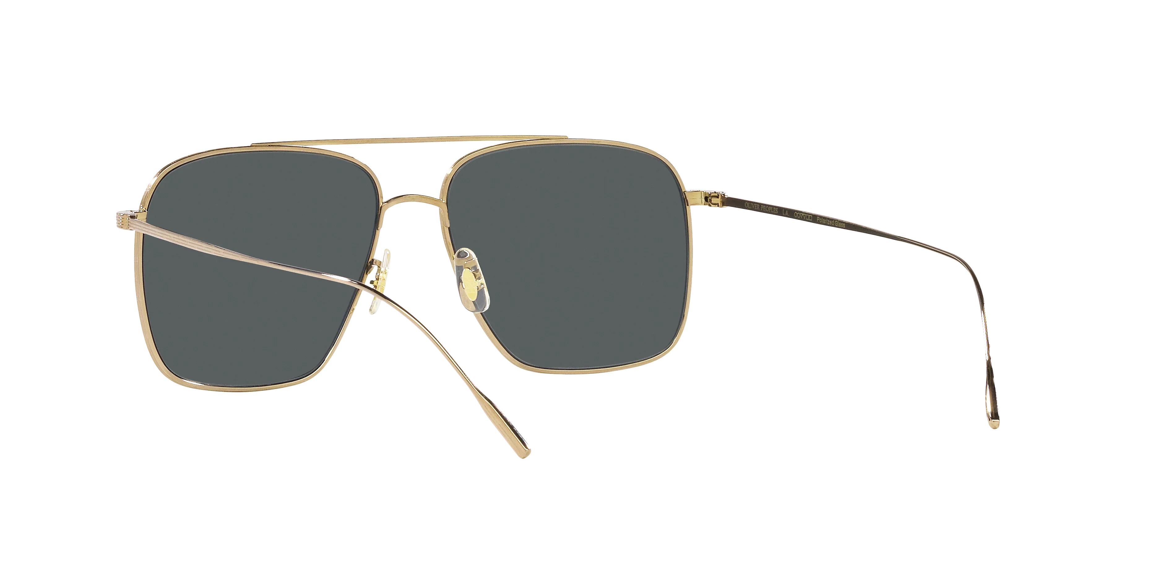 Oliver Peoples OV1320ST DRESNER 5292P2 Occhiali da sole Titanio Oro Grigio Pilot Polarizzata - immagine 4