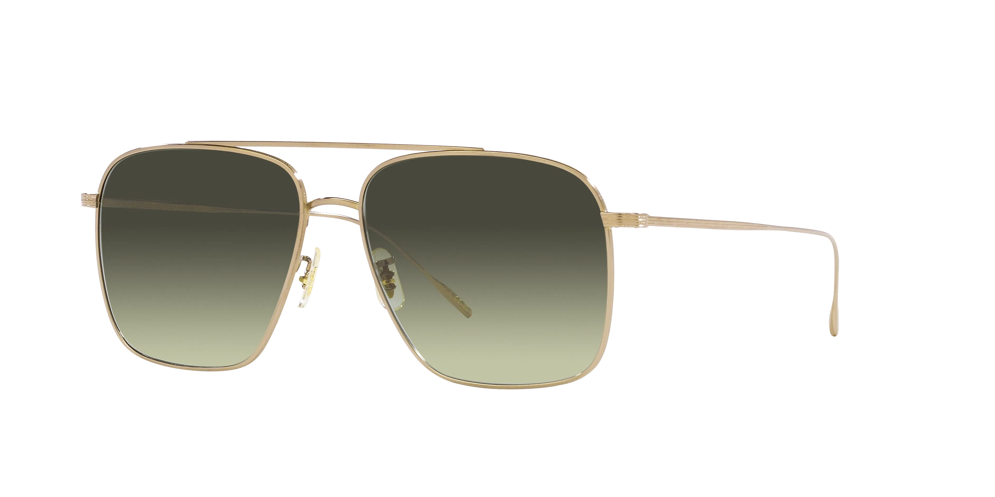 Oliver Peoples OV1320ST DRESNER 5292BH Occhiali da sole Titanio Oro Verde G15 Pilot Normale - immagine 1