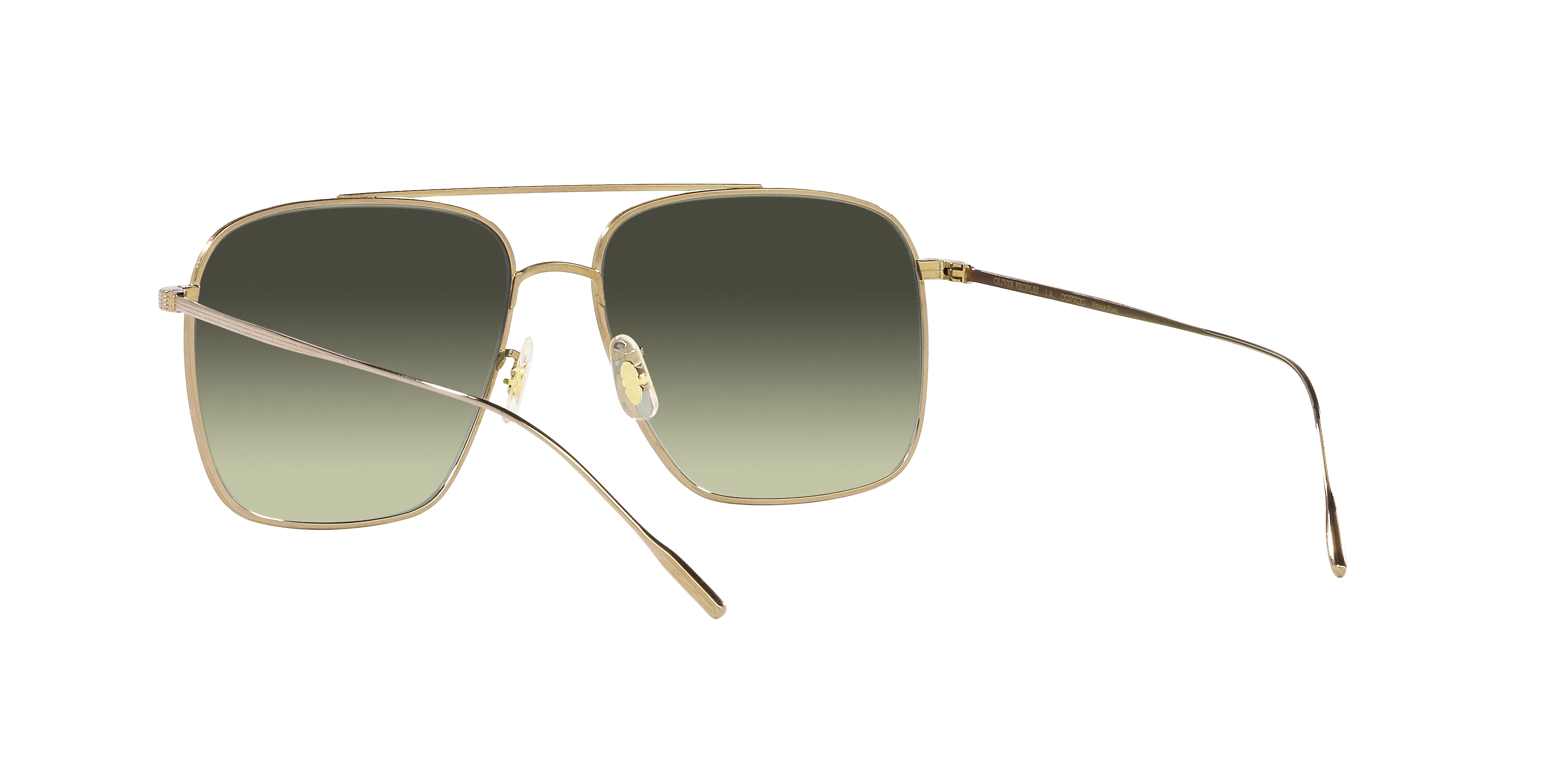 Oliver Peoples OV1320ST DRESNER 5292BH Occhiali da sole Titanio Oro Verde G15 Pilot Normale - immagine 4
