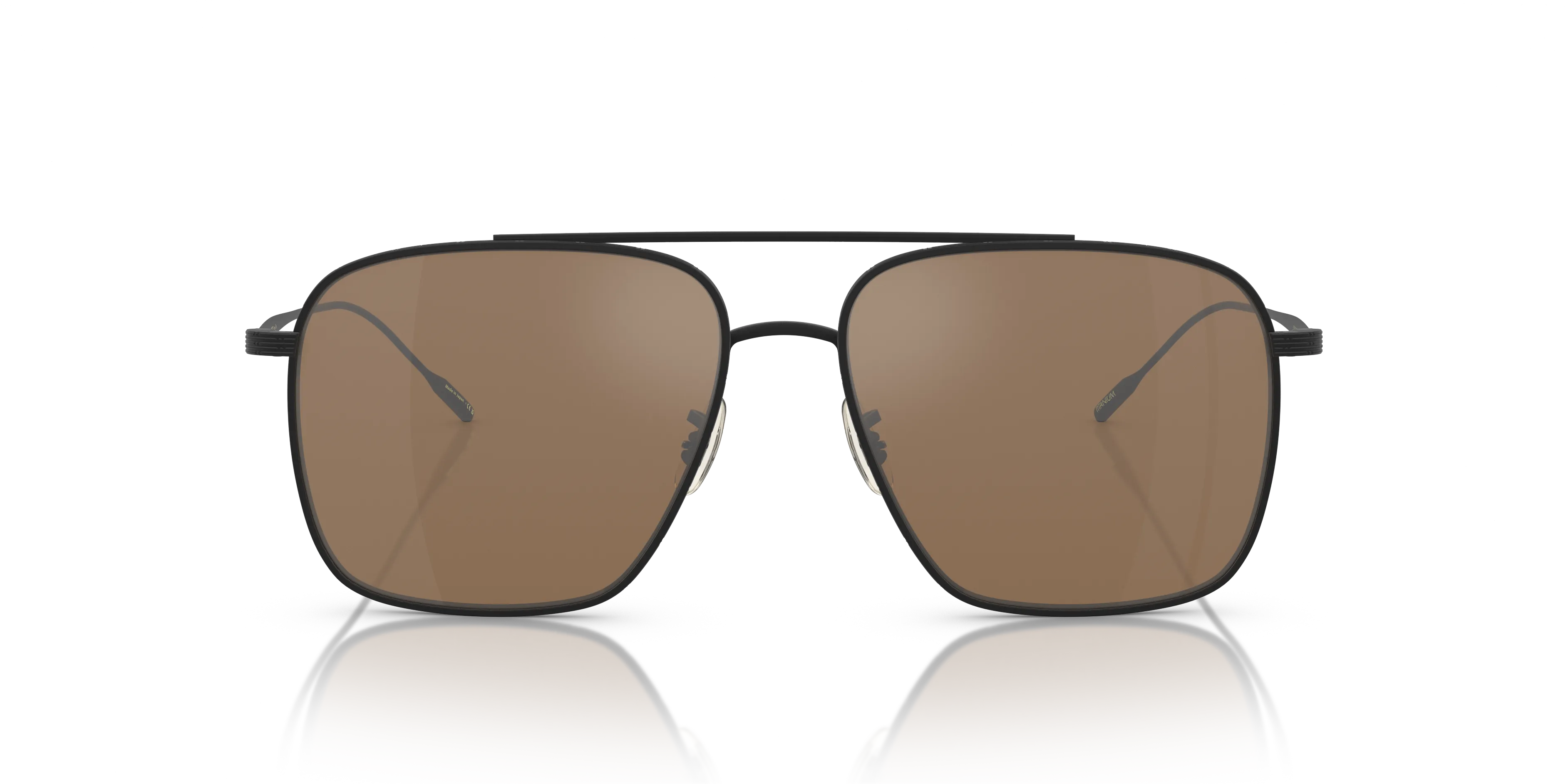 Oliver Peoples OV1320ST DRESNER 5062G8 Occhiali da sole Titanio Nero Arancione Pilot Normale - immagine 3