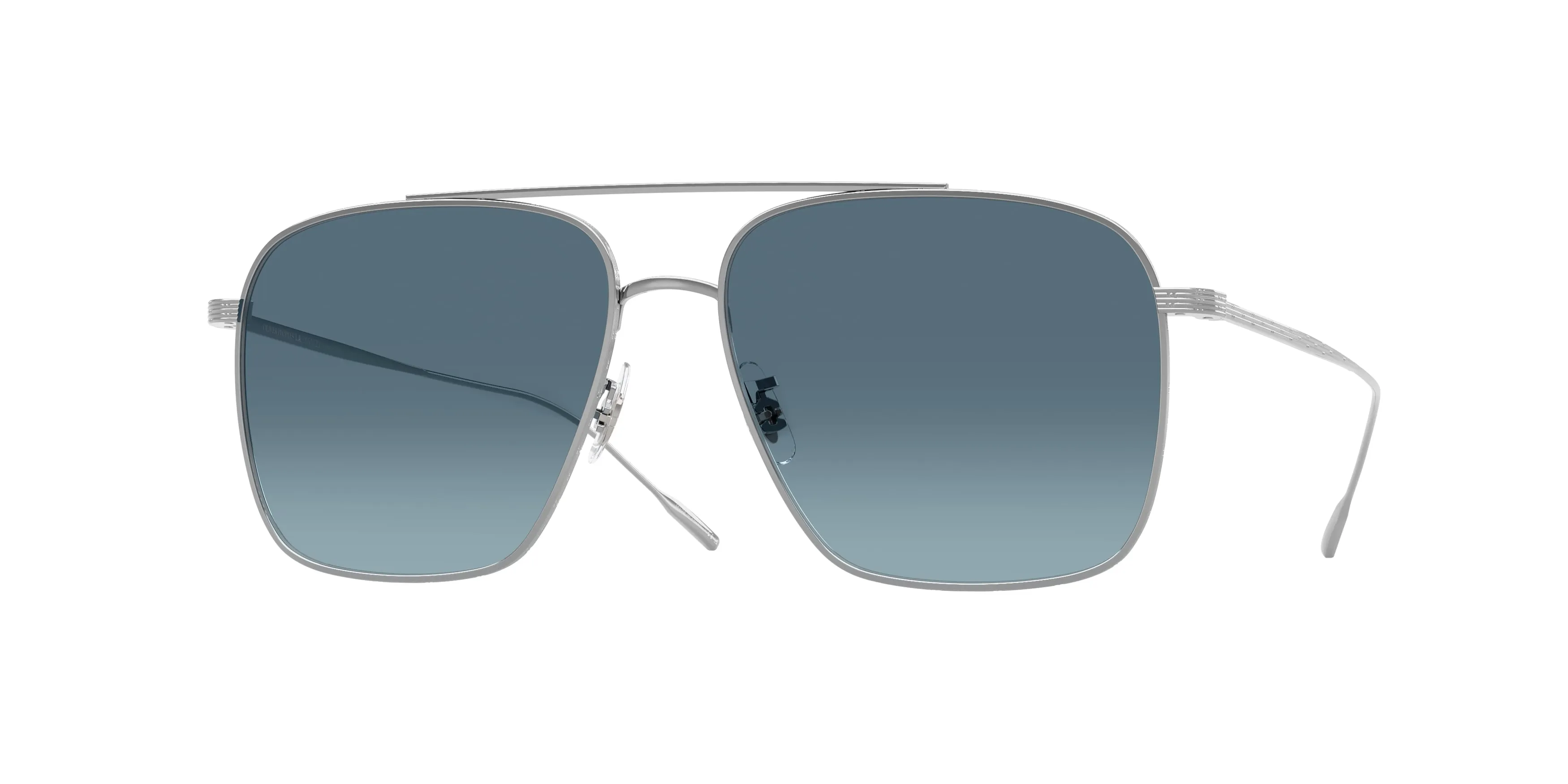 Oliver Peoples OV1320ST DRESNER 5036Q8 Occhiali da sole Titanio Argento Blu Pilot Normale - immagine 1
