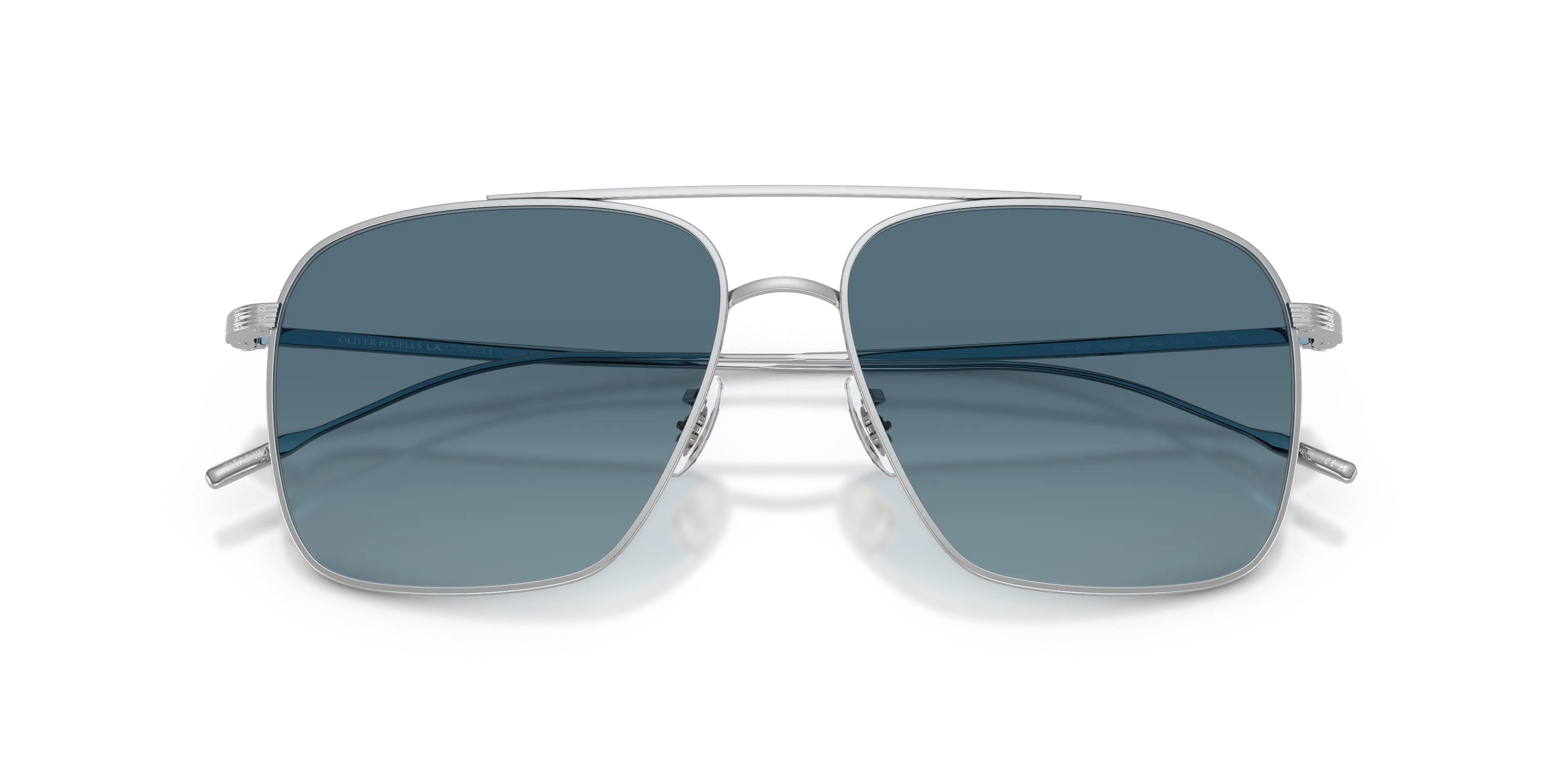 Oliver Peoples OV1320ST DRESNER 5036Q8 Occhiali da sole Titanio Argento Blu Pilot Normale - immagine 2
