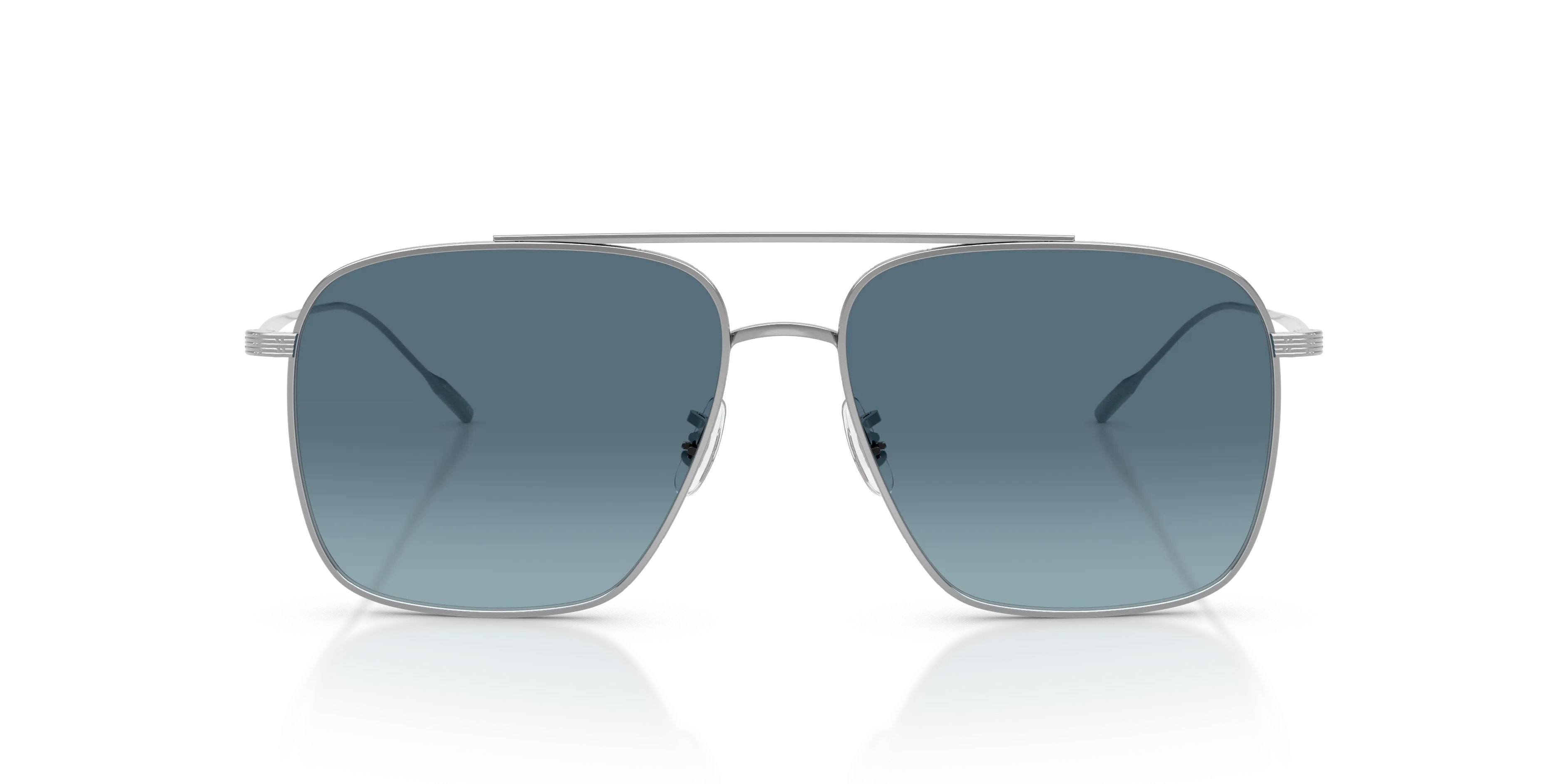Oliver Peoples OV1320ST DRESNER 5036Q8 Occhiali da sole Titanio Argento Blu Pilot Normale - immagine 3
