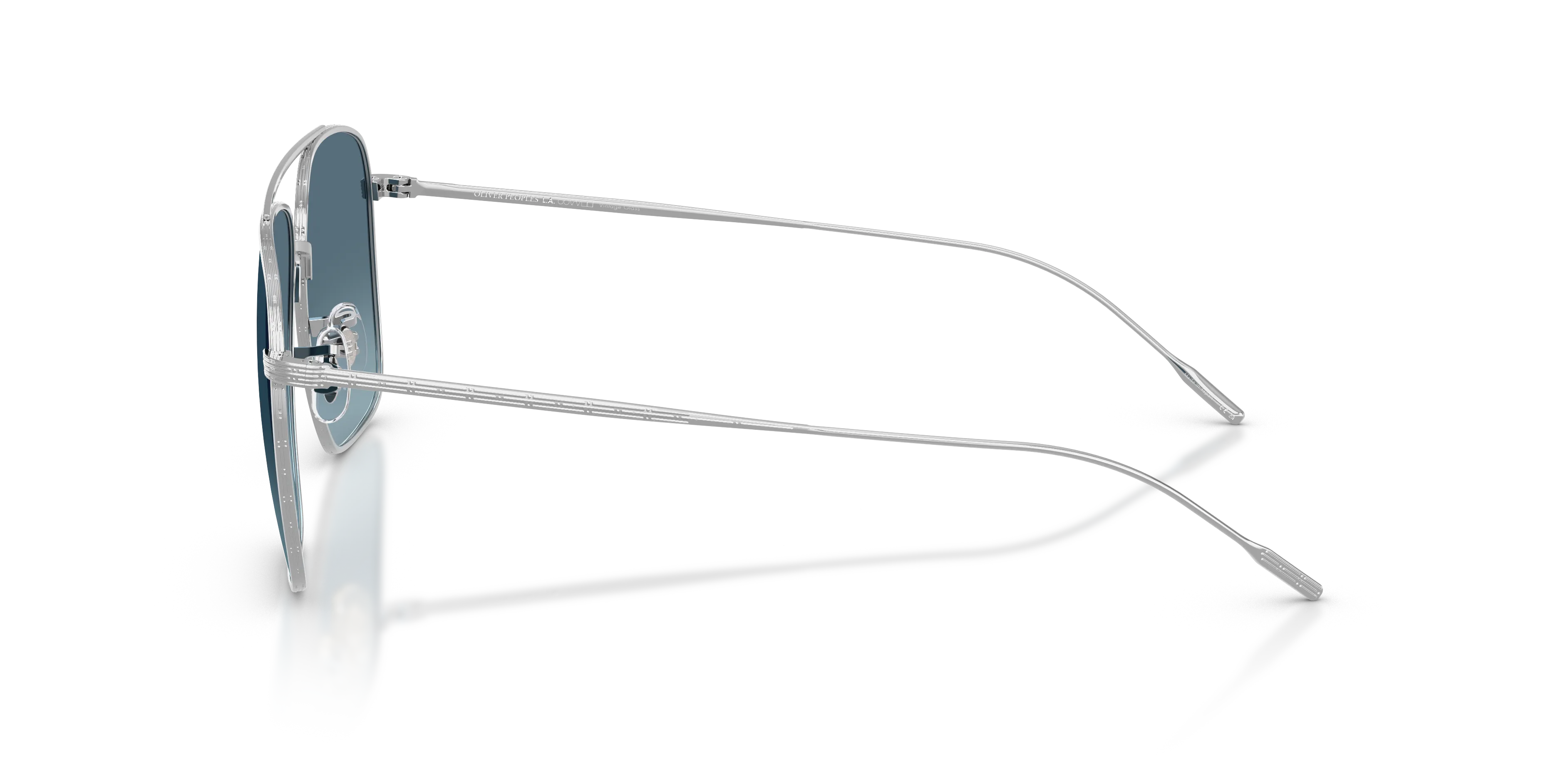 Oliver Peoples OV1320ST DRESNER 5036Q8 Occhiali da sole Titanio Argento Blu Pilot Normale - immagine 4