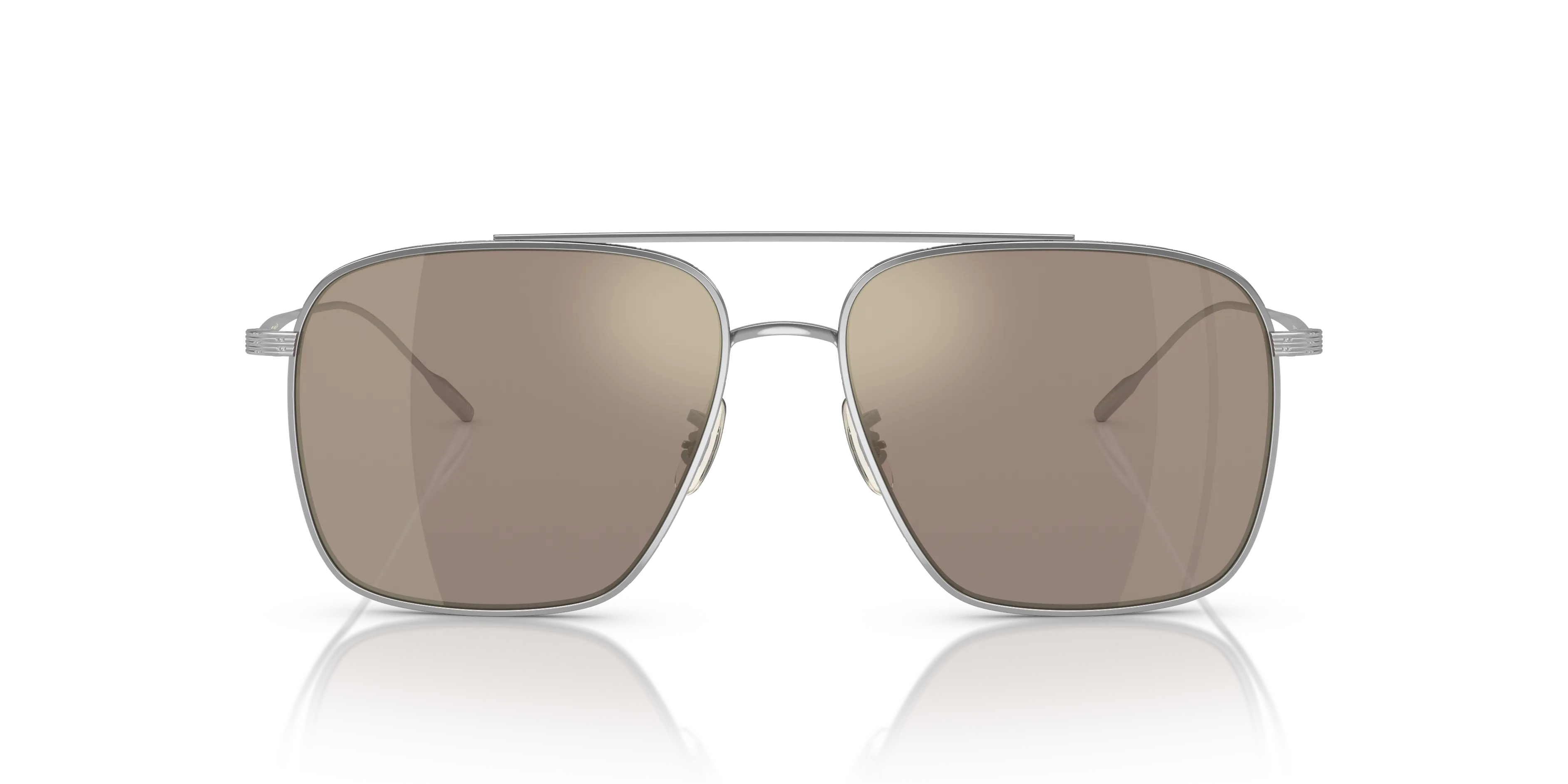Oliver Peoples OV1320ST DRESNER 50365D Occhiali da sole Titanio Argento Marrone Pilot Fotocromatiche - immagine 3