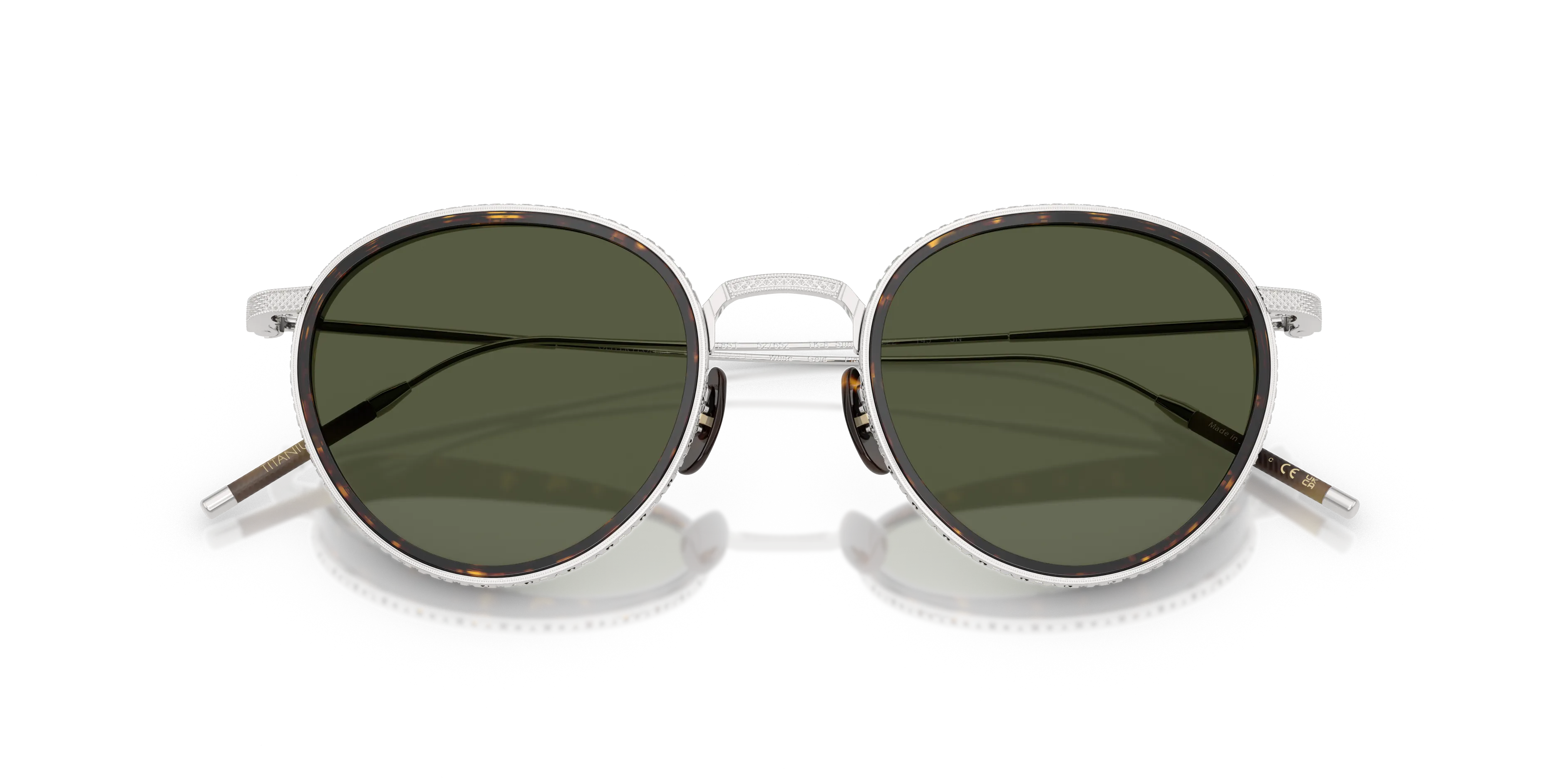 Oliver Peoples OV1318ST TK-8 SUN 527652 Occhiali da sole Titanio Grigio Verde G15 Pantos Normale - immagine 2
