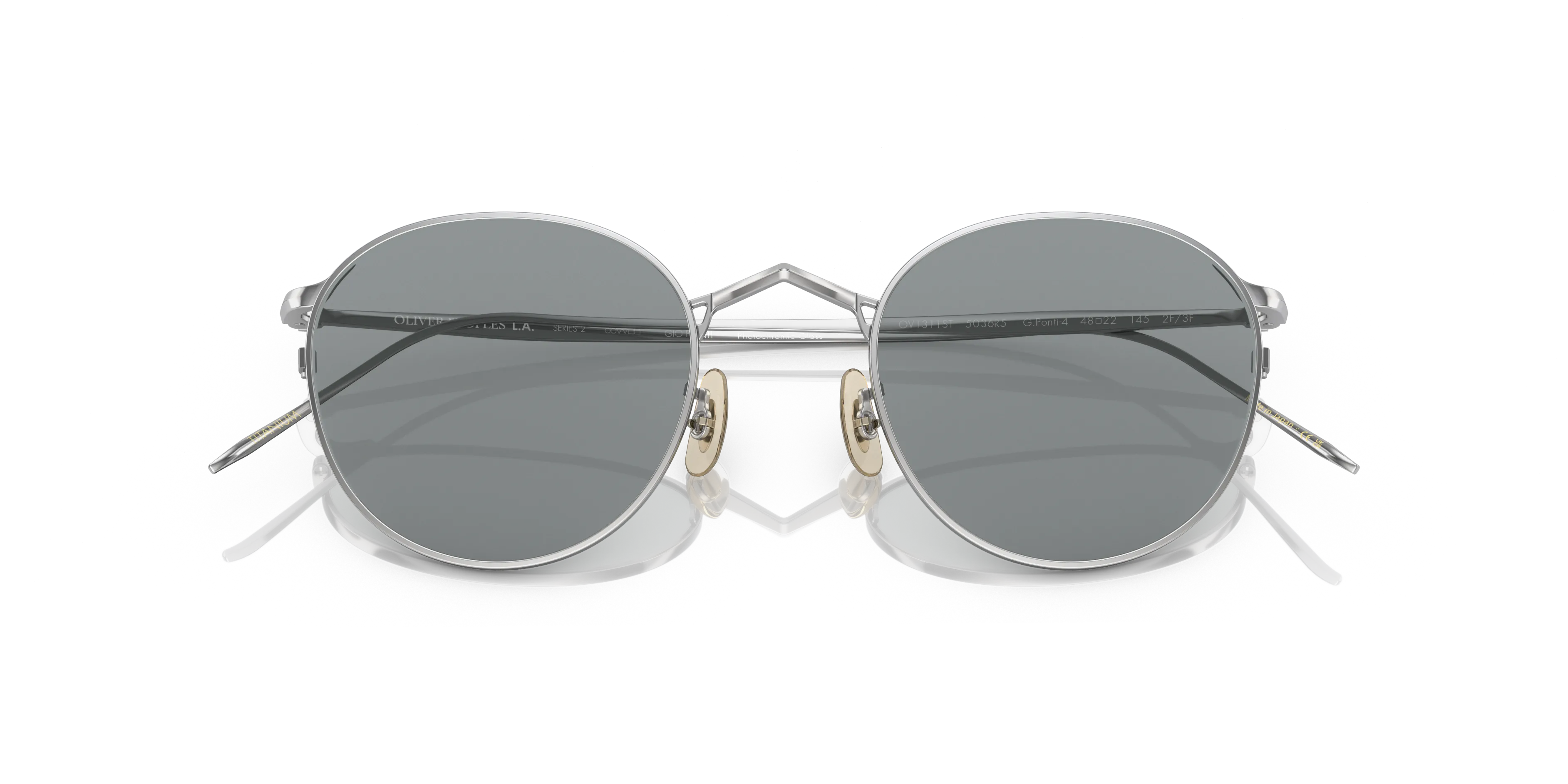 Oliver Peoples OV1311ST G. PONTI-4 5036R5 Occhiali da sole Titanio Argento Blu Pantos Fotocromatiche - immagine 2