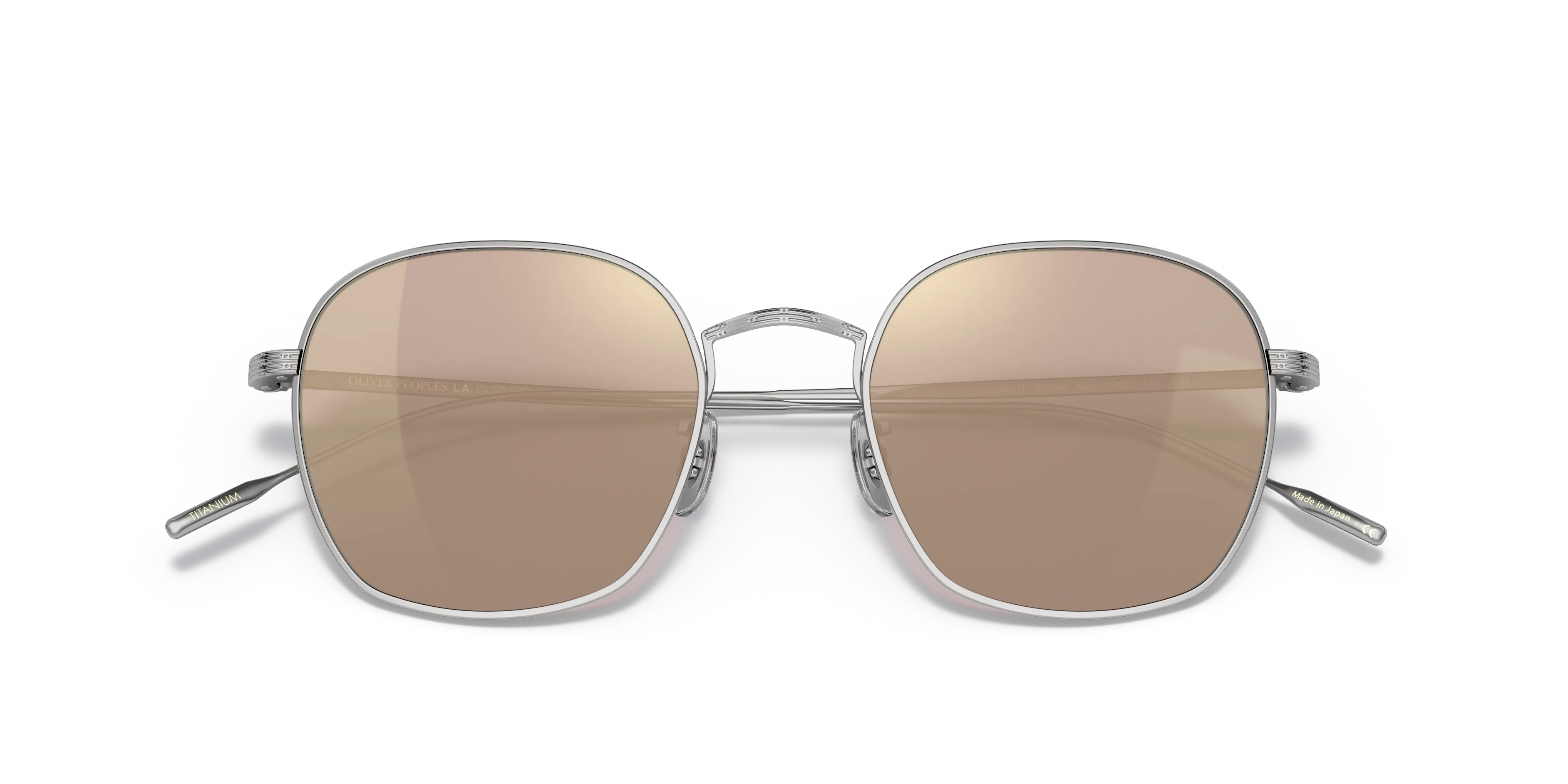 Oliver Peoples OV1307ST ADES 50365D Occhiali da sole Titanio Argento Marrone Squadrata Fotocromatiche - immagine 2
