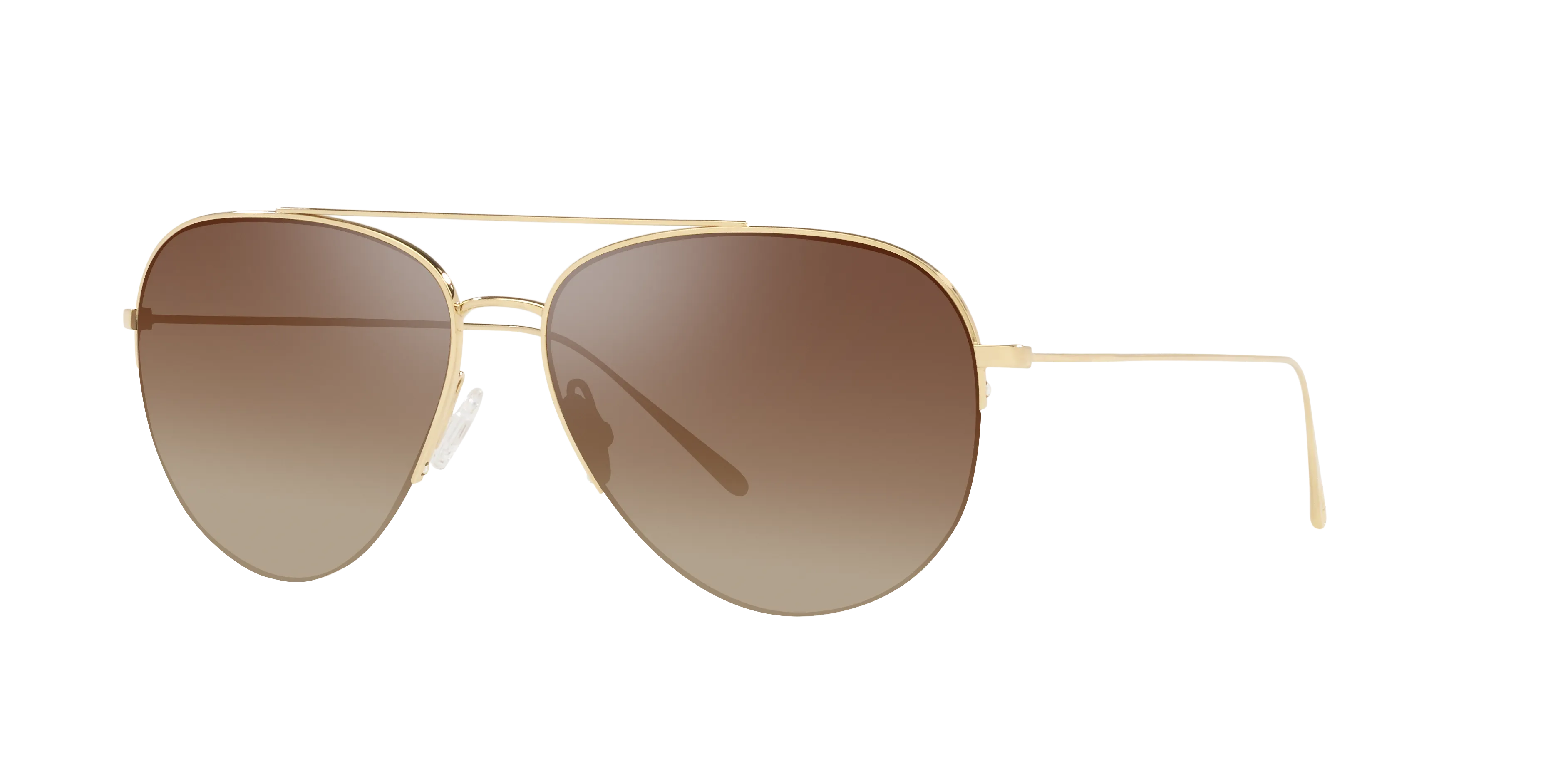 Oliver Peoples OV1303ST CLEAMONS 5292Q1 Occhiali da sole Titanio Oro Marrone Pilot Normale - immagine 1