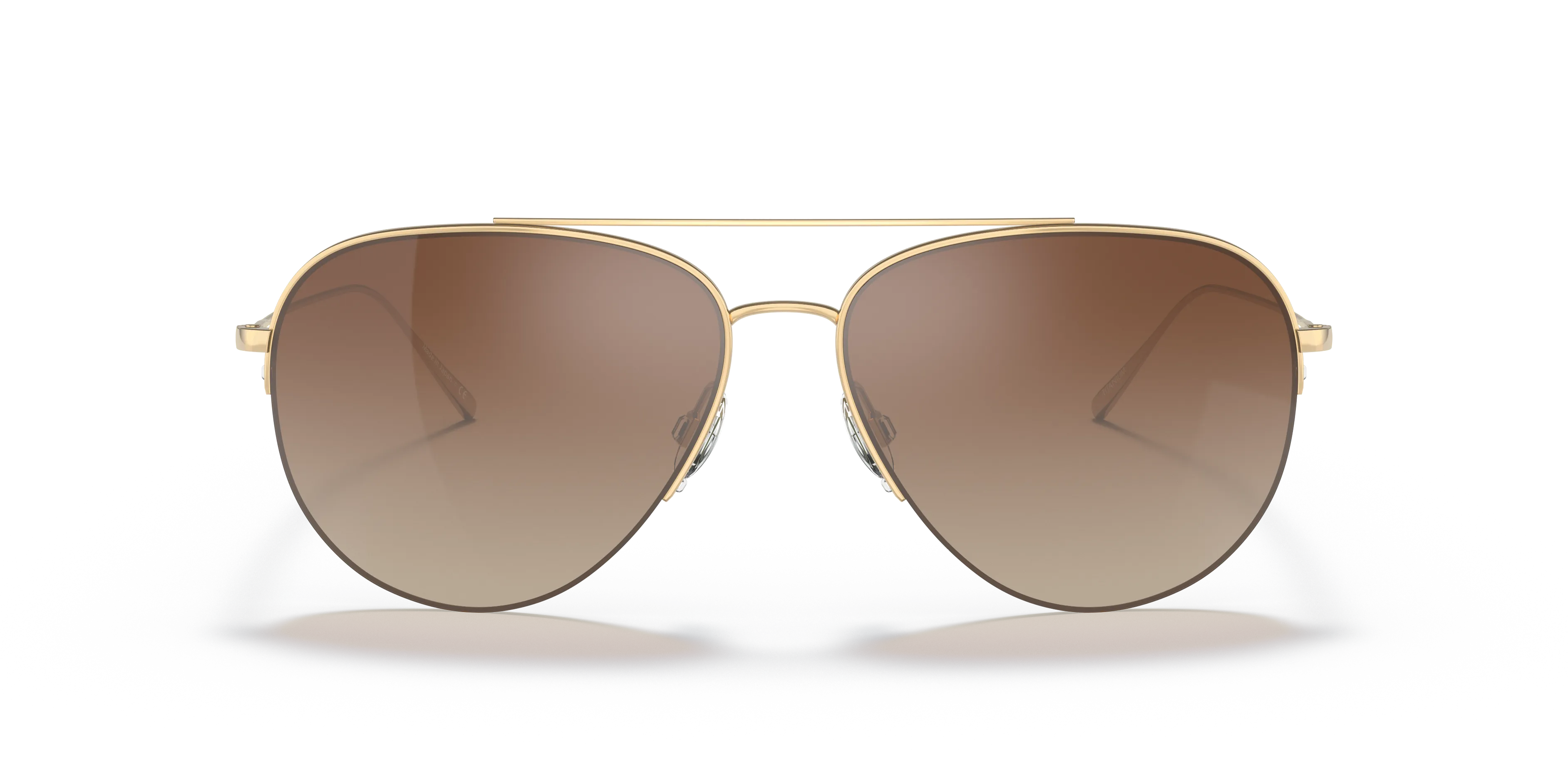 Oliver Peoples OV1303ST CLEAMONS 5292Q1 Occhiali da sole Titanio Oro Marrone Pilot Normale - immagine 3