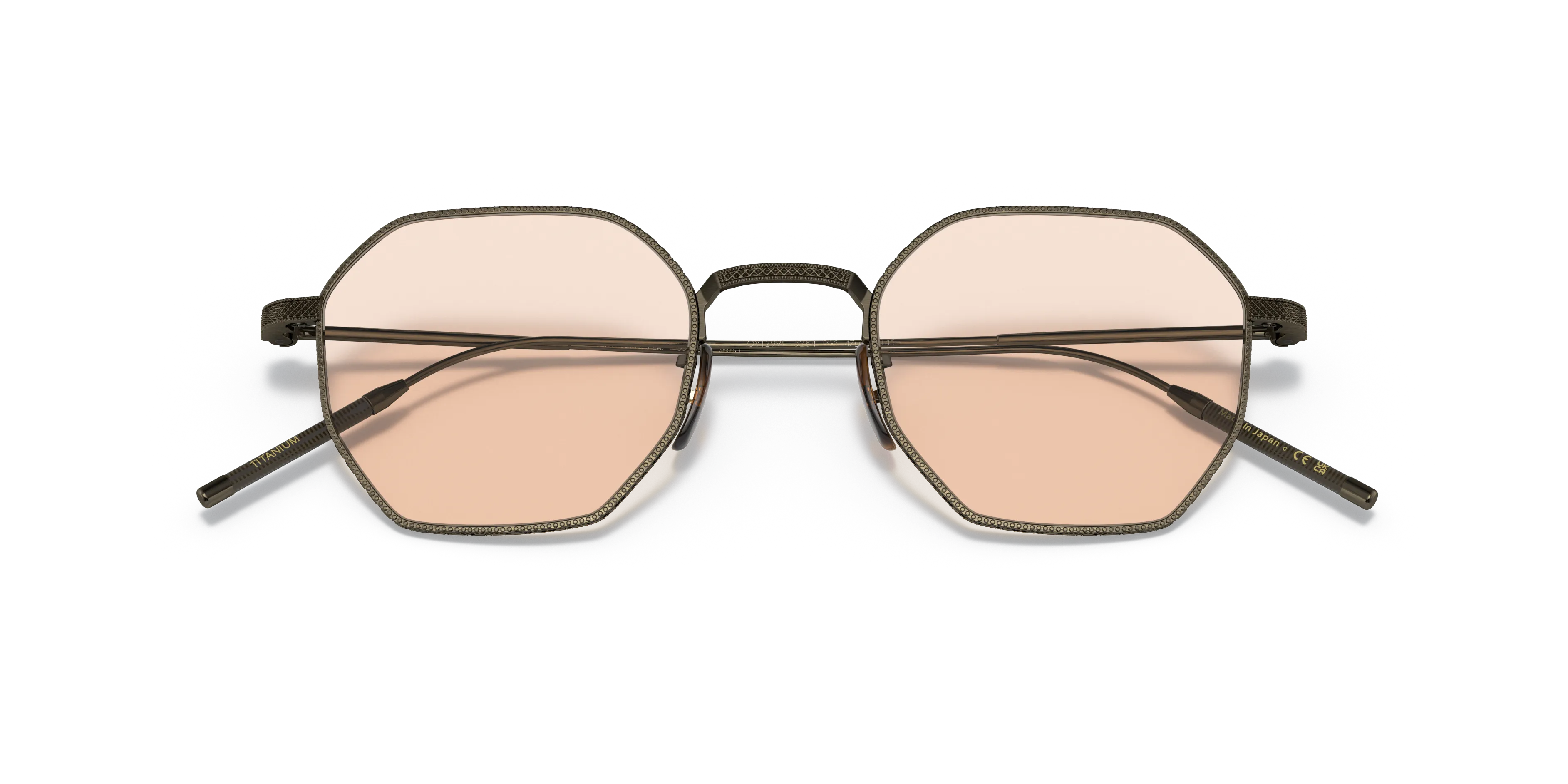 Oliver Peoples OV1299T TK-5 5284 Montature da vista Titanio Oro Marrone Rotonda Normale - immagine 2