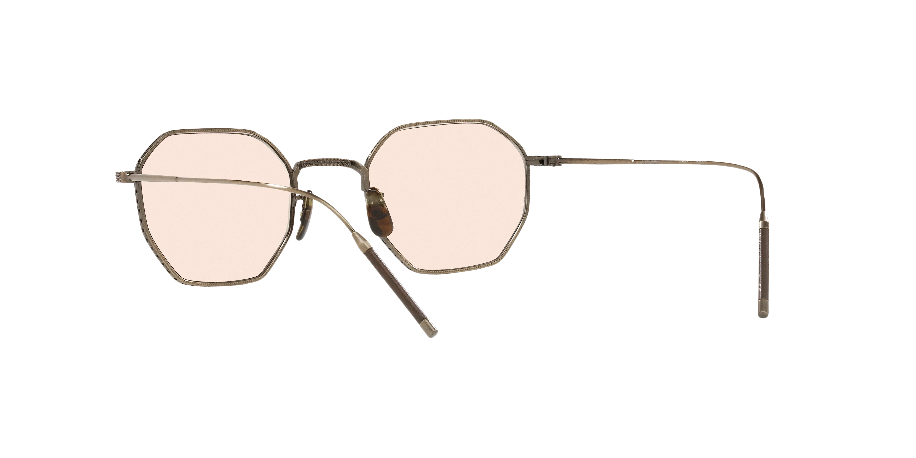 Oliver Peoples OV1299T TK-5 5284 Montature da vista Titanio Oro Marrone Rotonda Normale - immagine 4