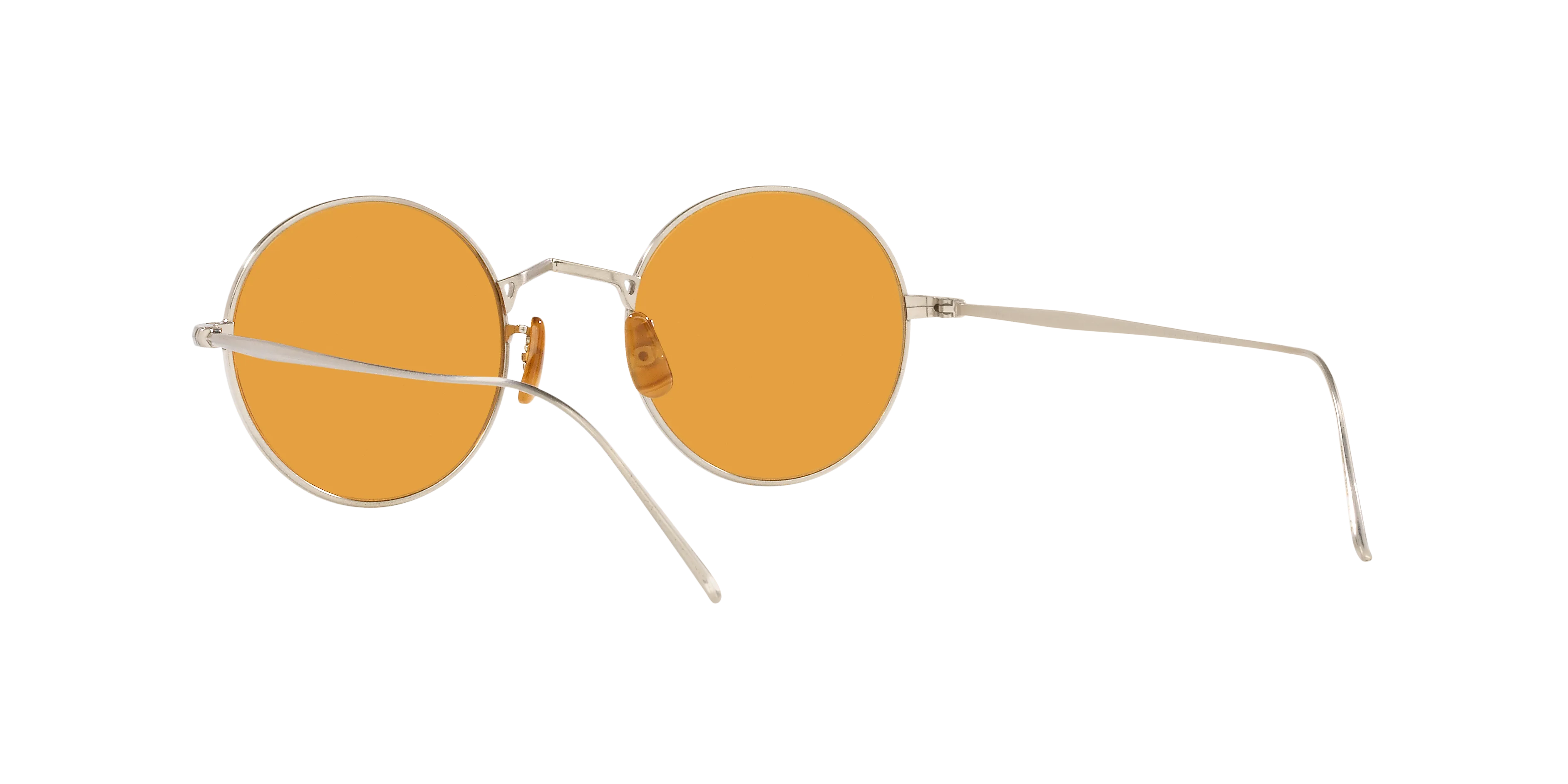 Oliver Peoples OV1293ST G. PONTI-3 5254N9 Occhiali da sole Titanio Argento Marrone Rotonda Polarizzata - immagine 4